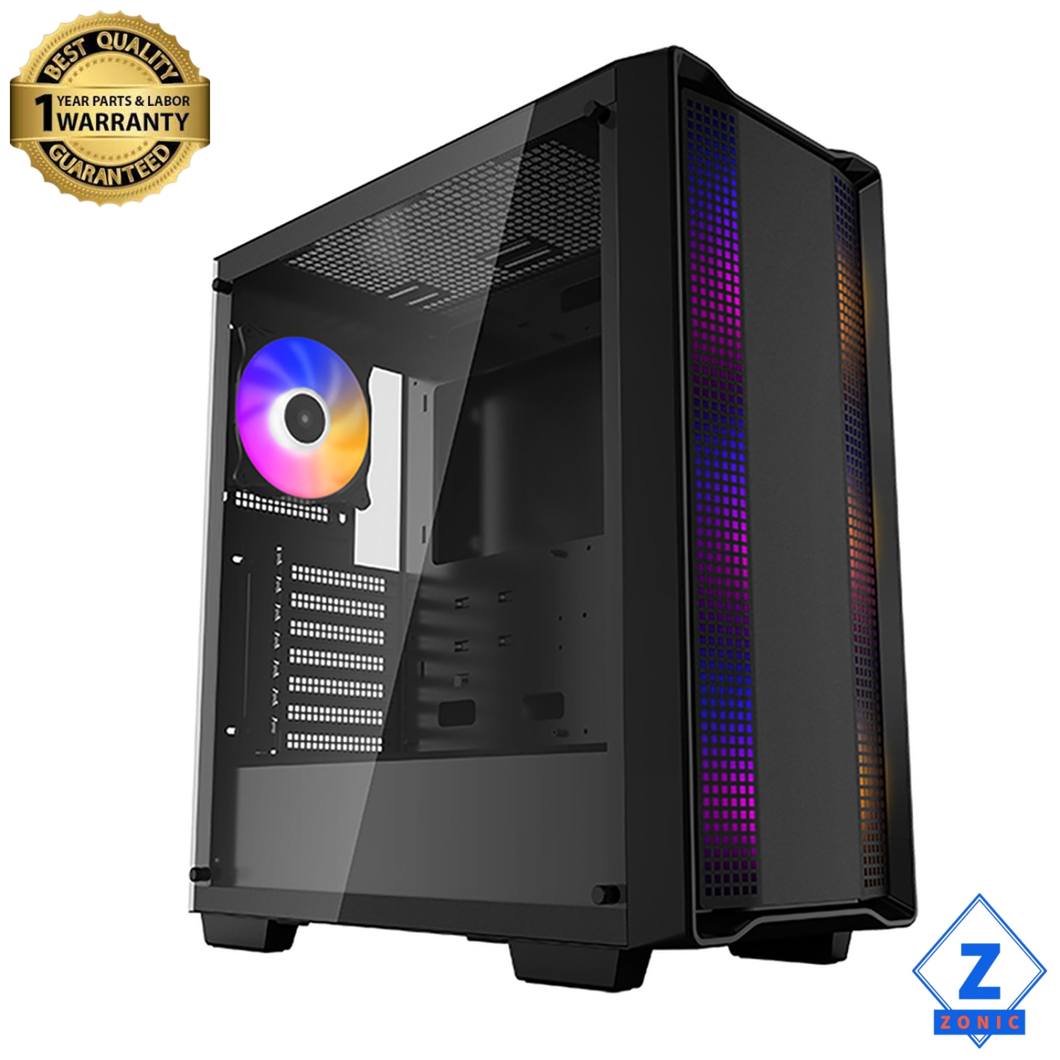 Zonic Gaming PC - AMD Ryzen 7 5700G 8-Core Processor, Radeon RX 6650 XT, 16GB DDR4 RAM, 1 TB NVME M2 SSD, Wi-Fi, Windows 11 Home