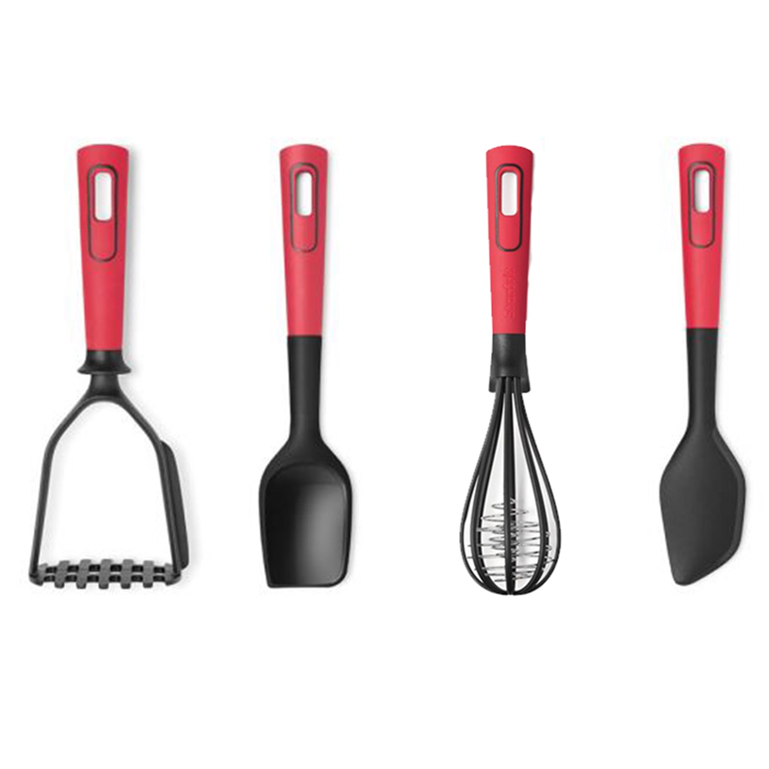 Starfrit - 4 Piece Kitchen Utensil Set, Heat Resistant, Red