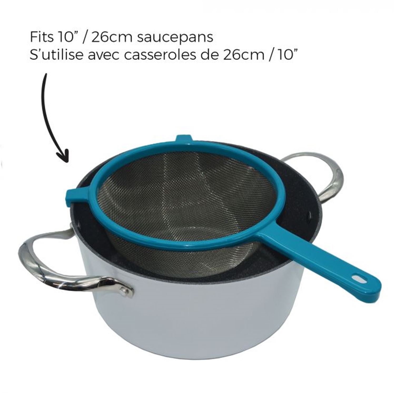 Starfrit - Set of 2 Colanders, Diameter of 15cm and 20cm, Stainless Steel Net