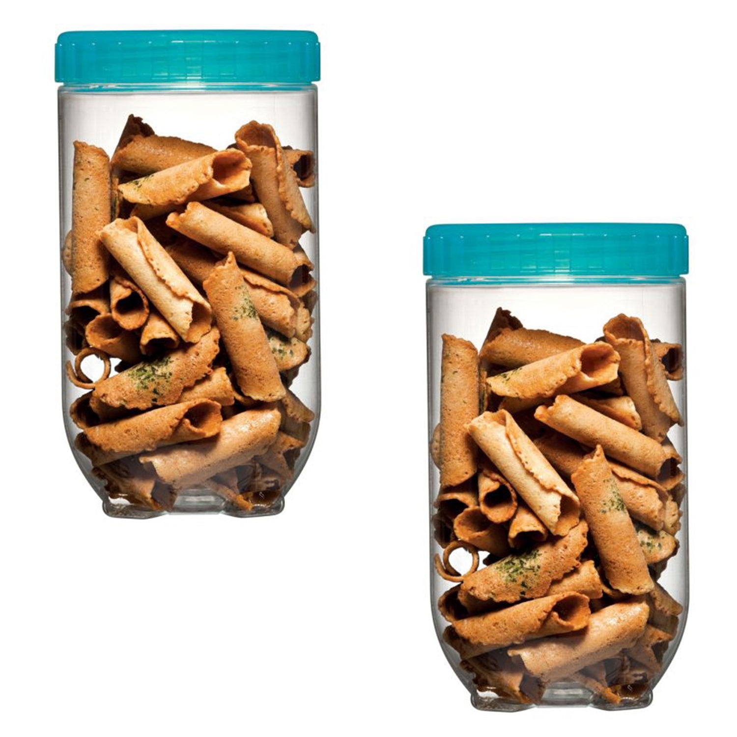 LocknLock - Ensemble de 2 Contenants avec Couvercle Vissable Interlock, Capacité de 1 Litre, Bleu