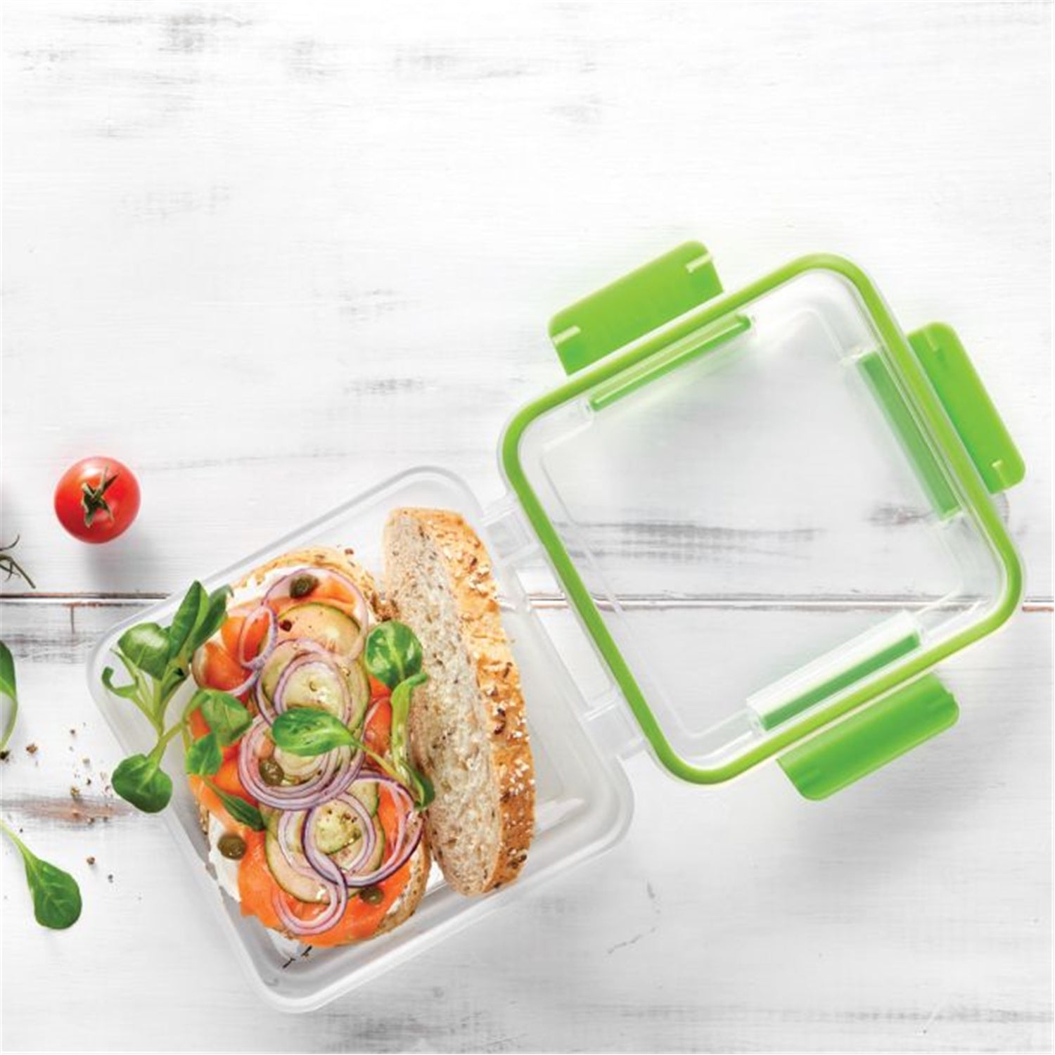 LocknLock - Ensemble de 2 Contenants pour Sandwich Double EasyLunch, Capacité de 946mL, Vert