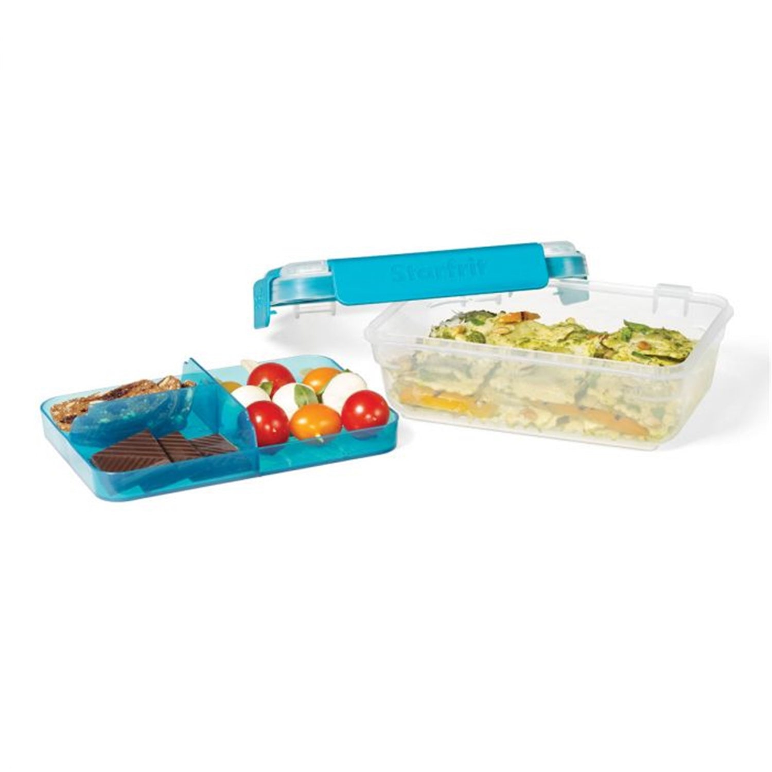 LocknLock - Set of 2 Bento EasyLunch Containers, 946mL Capacity, Blue