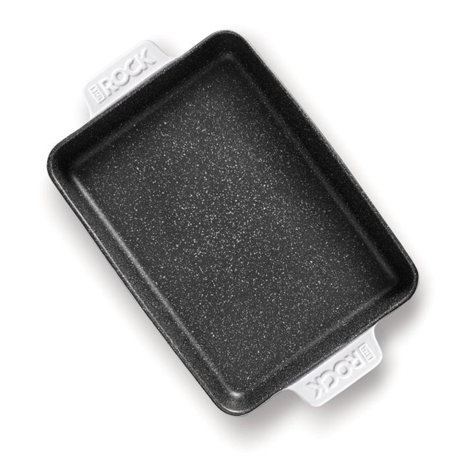 Starfrit - Plat de Cuisson en Céramique The Rock, 9.5" x 13", Surface Antiadhésive, Blanc