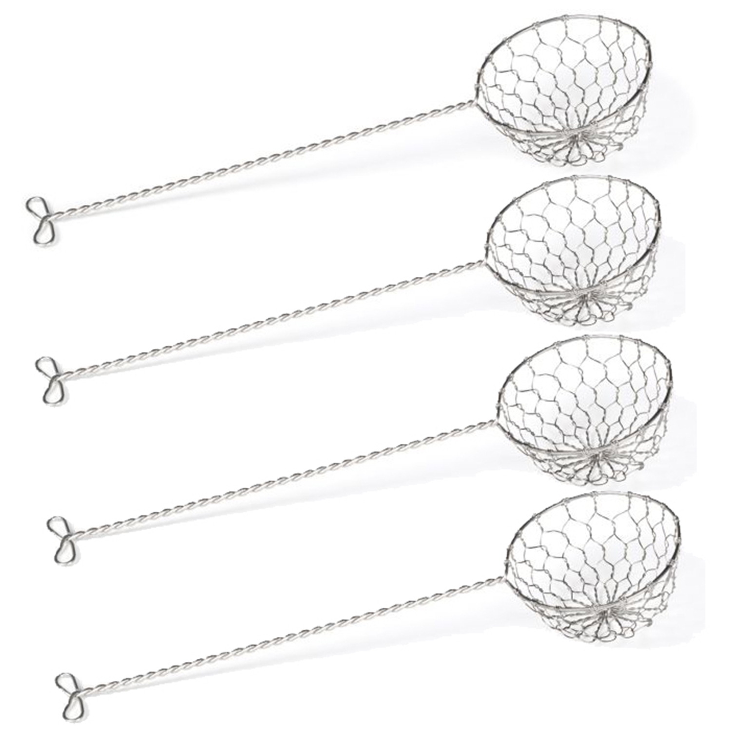 Starfrit - Set of 4 Fondue Strainer, 2.5" x 8.5", Made of Stainless Steel