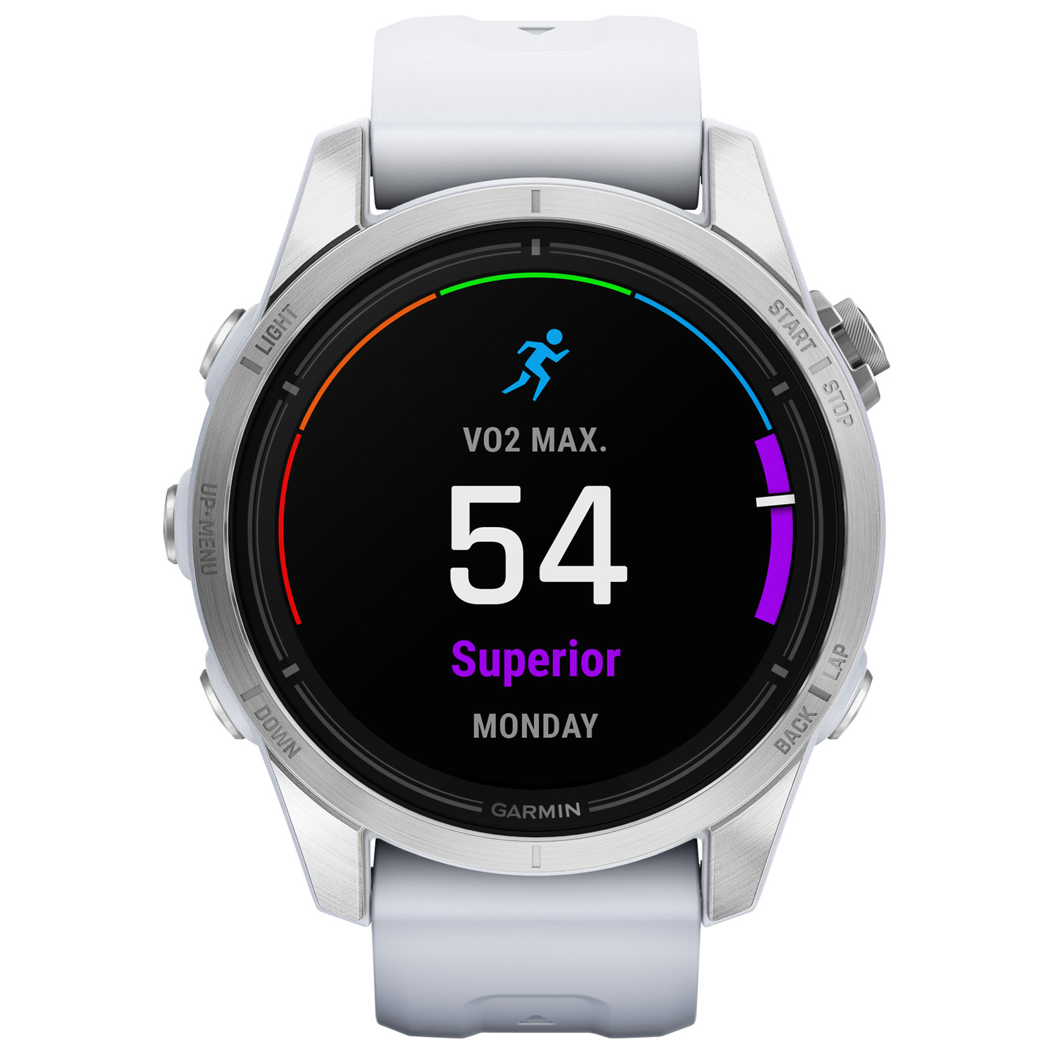 Montre intelligente active Bluetooth de 42 mm epix Pro de Garmin - Moyen/Grand - Blanc