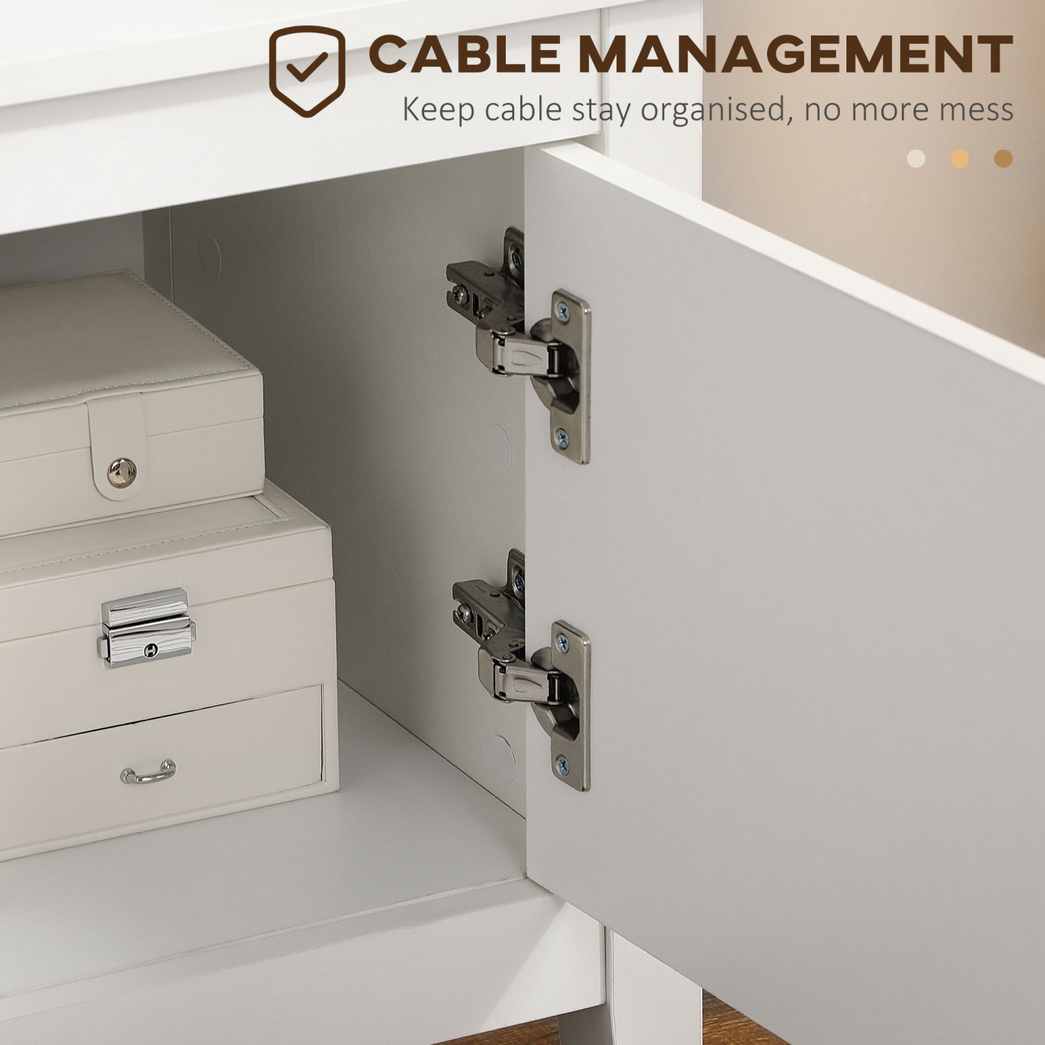 HOMCOM Meuble TV pour télé jusqu'à 55 Pouces, Banc TV avec étagères de Rangement et 2 Portes pour Salon, Chambre, Blanc