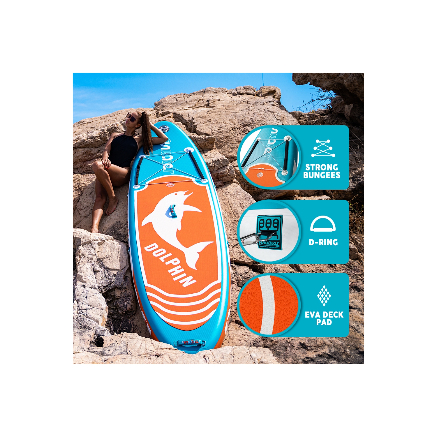 FunWater SUP Inflatable Stand Up Paddle Board Ultra-Light