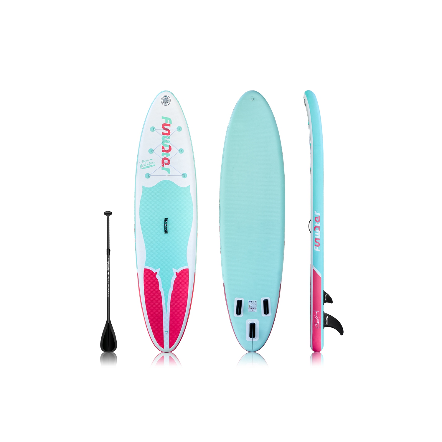 FunWater Inflatable Stand Up Paddle Board SUP with Paddleboard Accessories-MANTA RAY 11′