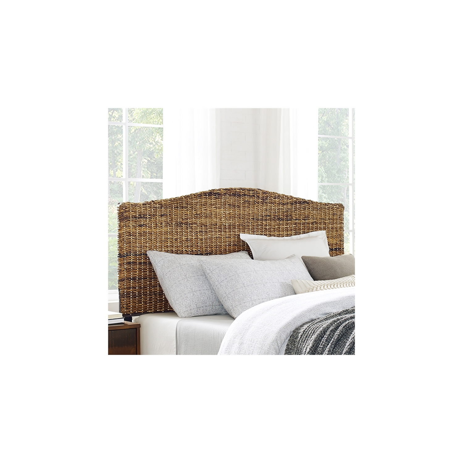 Crosley Furniture – tête de lit Serena en forme de feuille de banane pour très grand lit, naturel