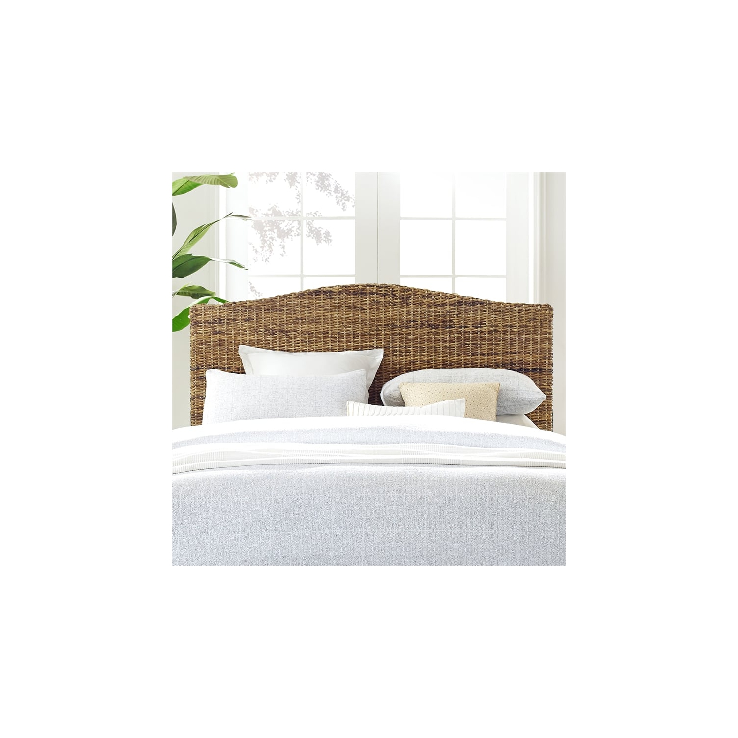 Crosley Furniture – tête de lit Serena en forme de feuille de banane pour très grand lit, naturel