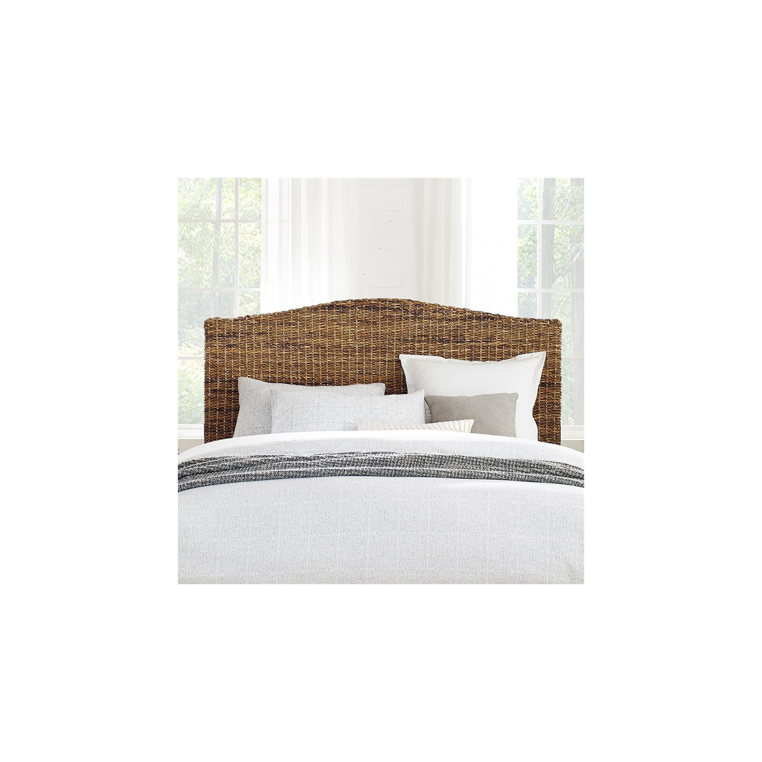 Crosley Furniture – tête de lit Serena en forme de feuille de banane pour très grand lit, naturel