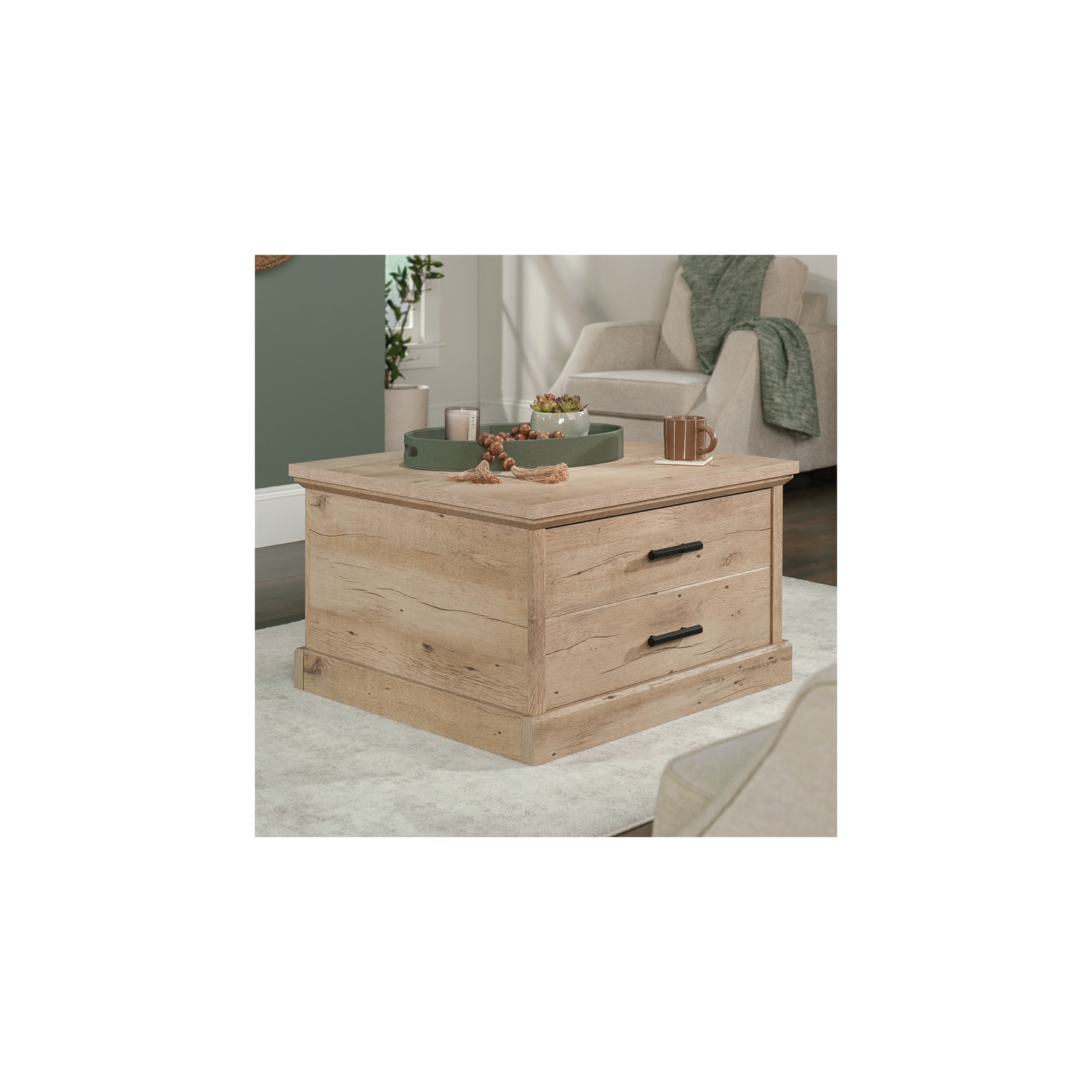 Sauder – Table à café Aspen en bois d’ingénierie, fini chêne de première qualité