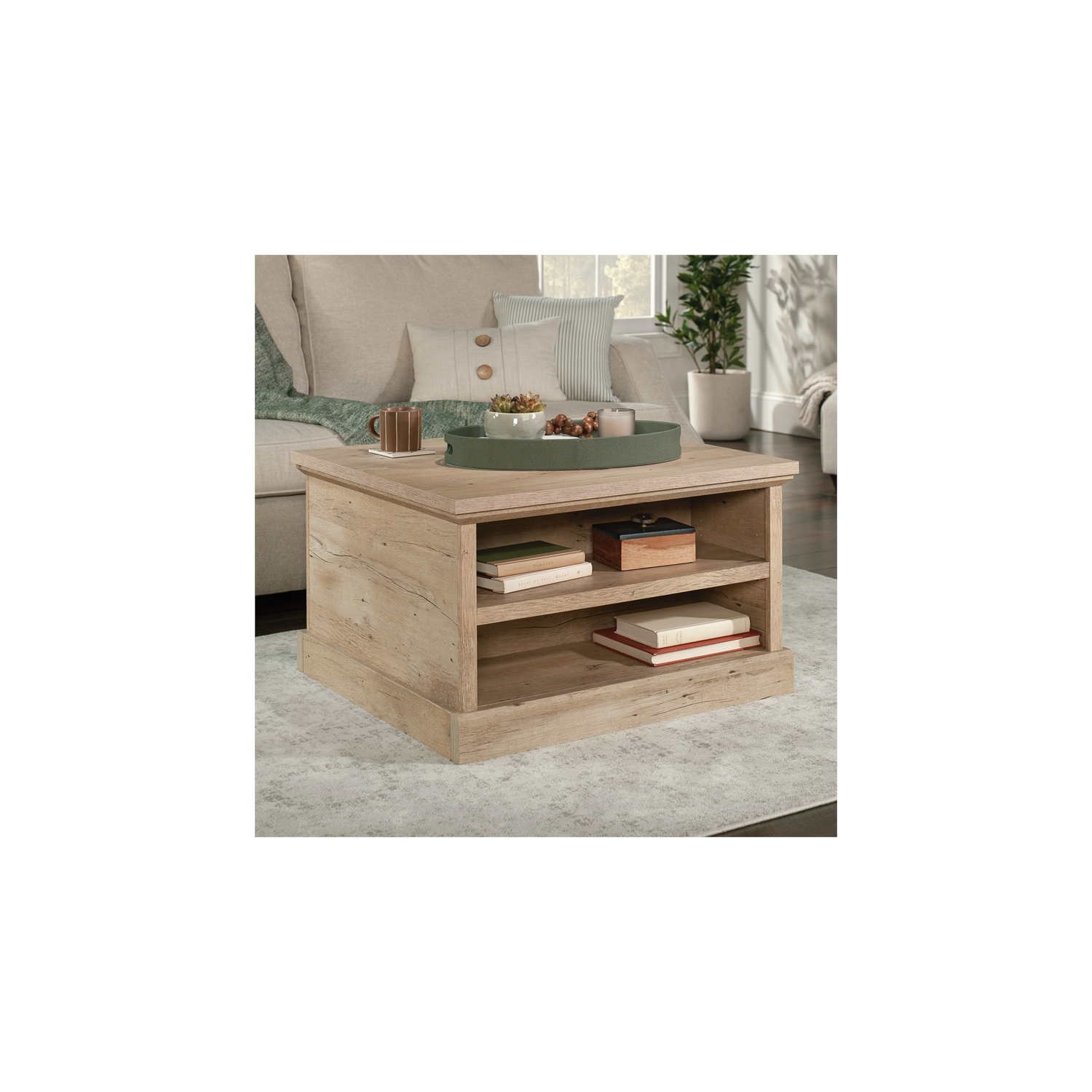 Sauder – Table à café Aspen en bois d’ingénierie, fini chêne de première qualité