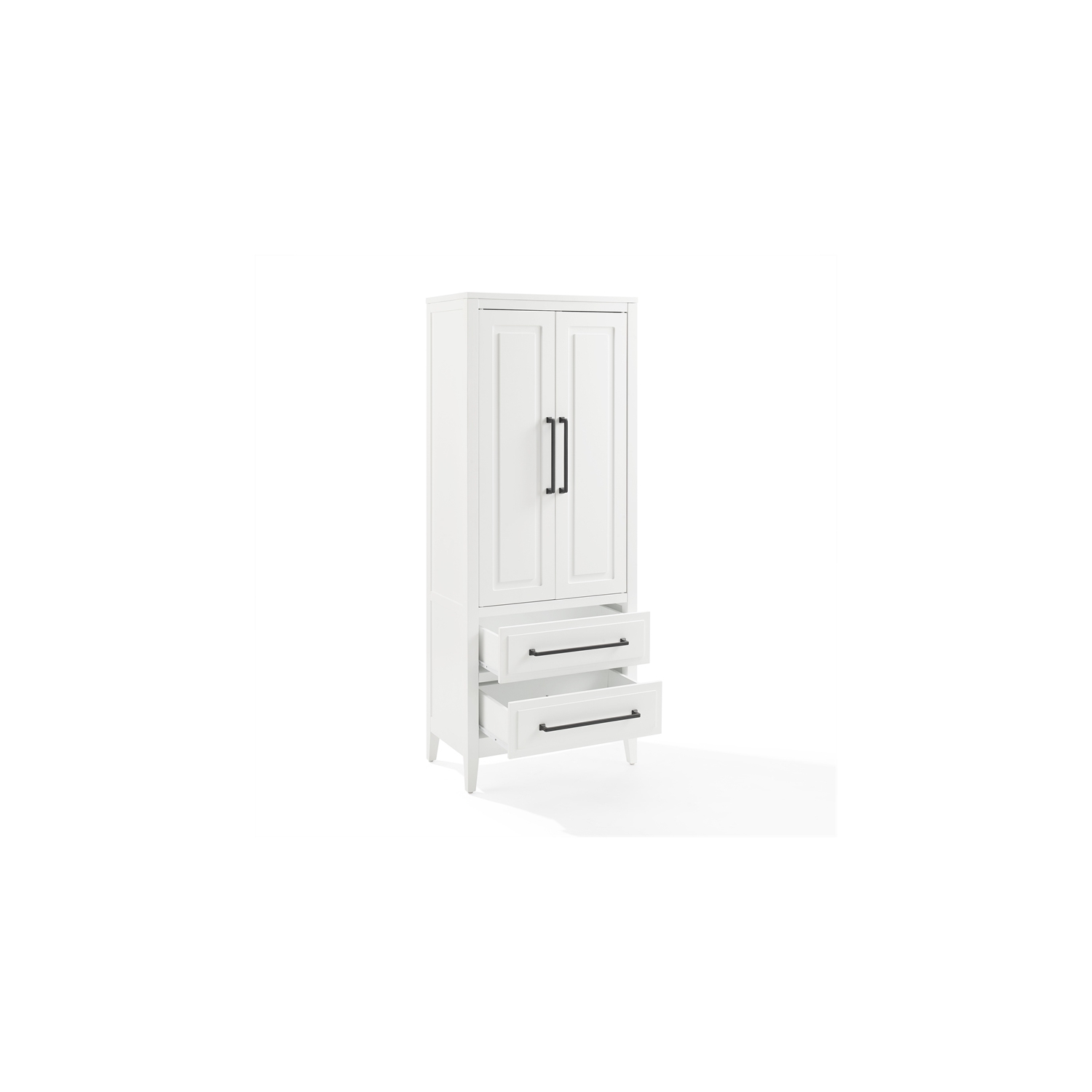 Crosley Furniture Genevieve Particle Board and MDF Storage Pantry in White