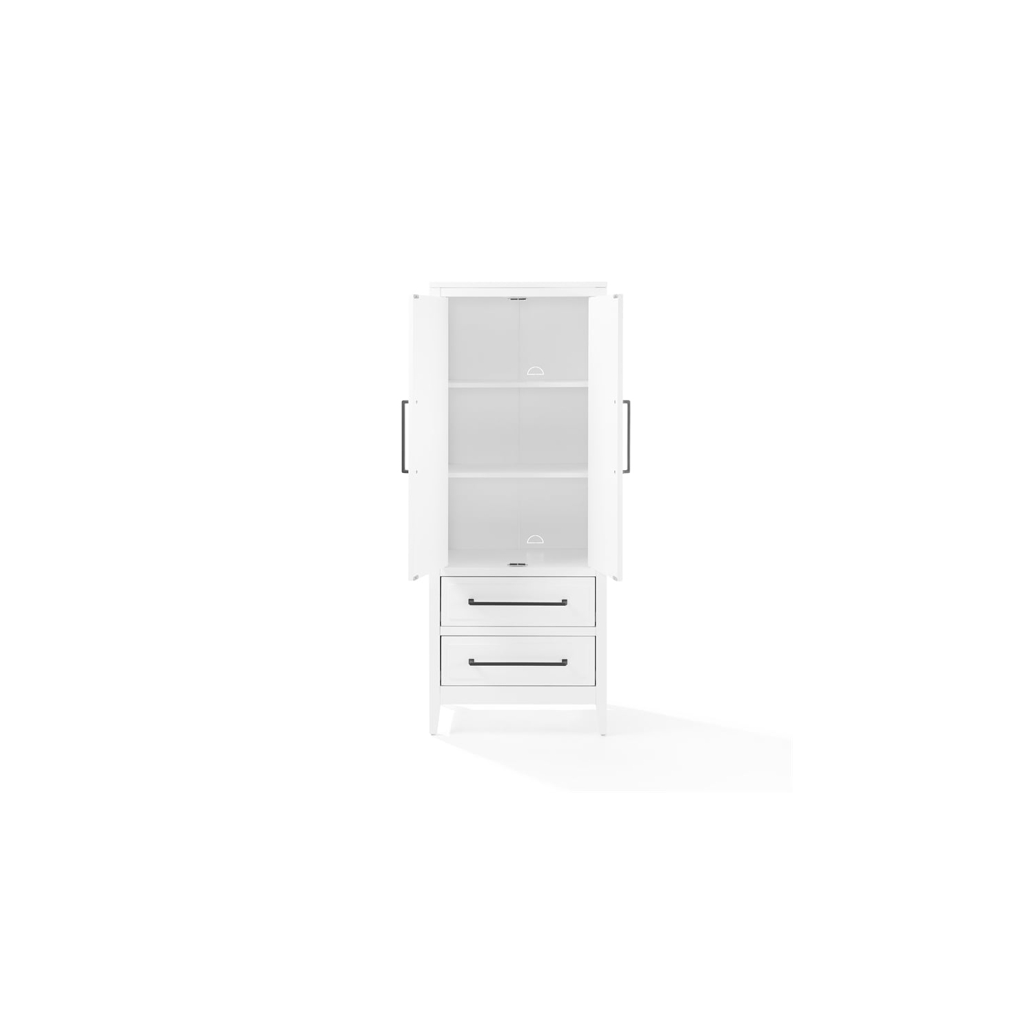 Crosley Furniture Genevieve Particle Board and MDF Storage Pantry in White