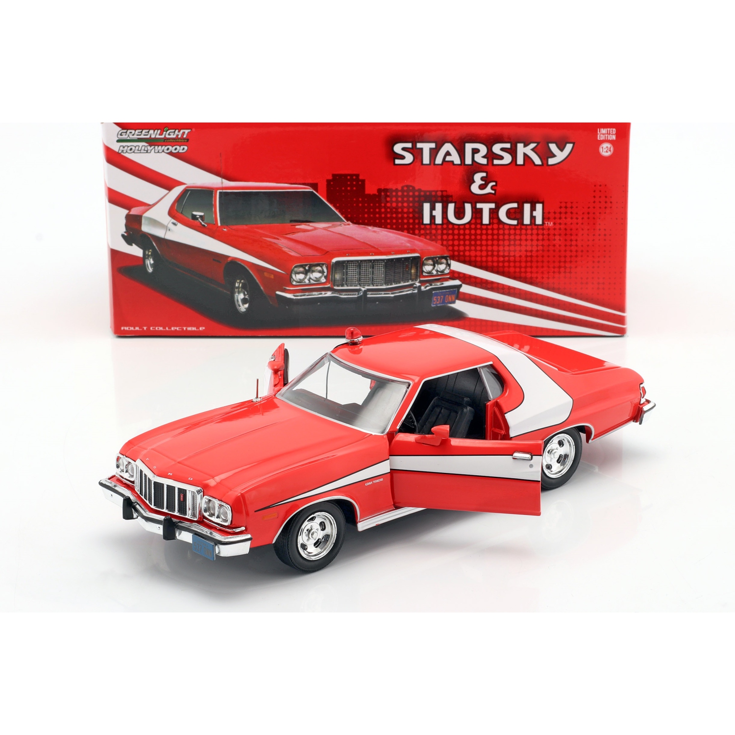 Greenlight Collectibles Artisan Collection - Starsky and Hutch - 1976 Ford Gran Torino (1:24 Scale) Die Cast Vehicle