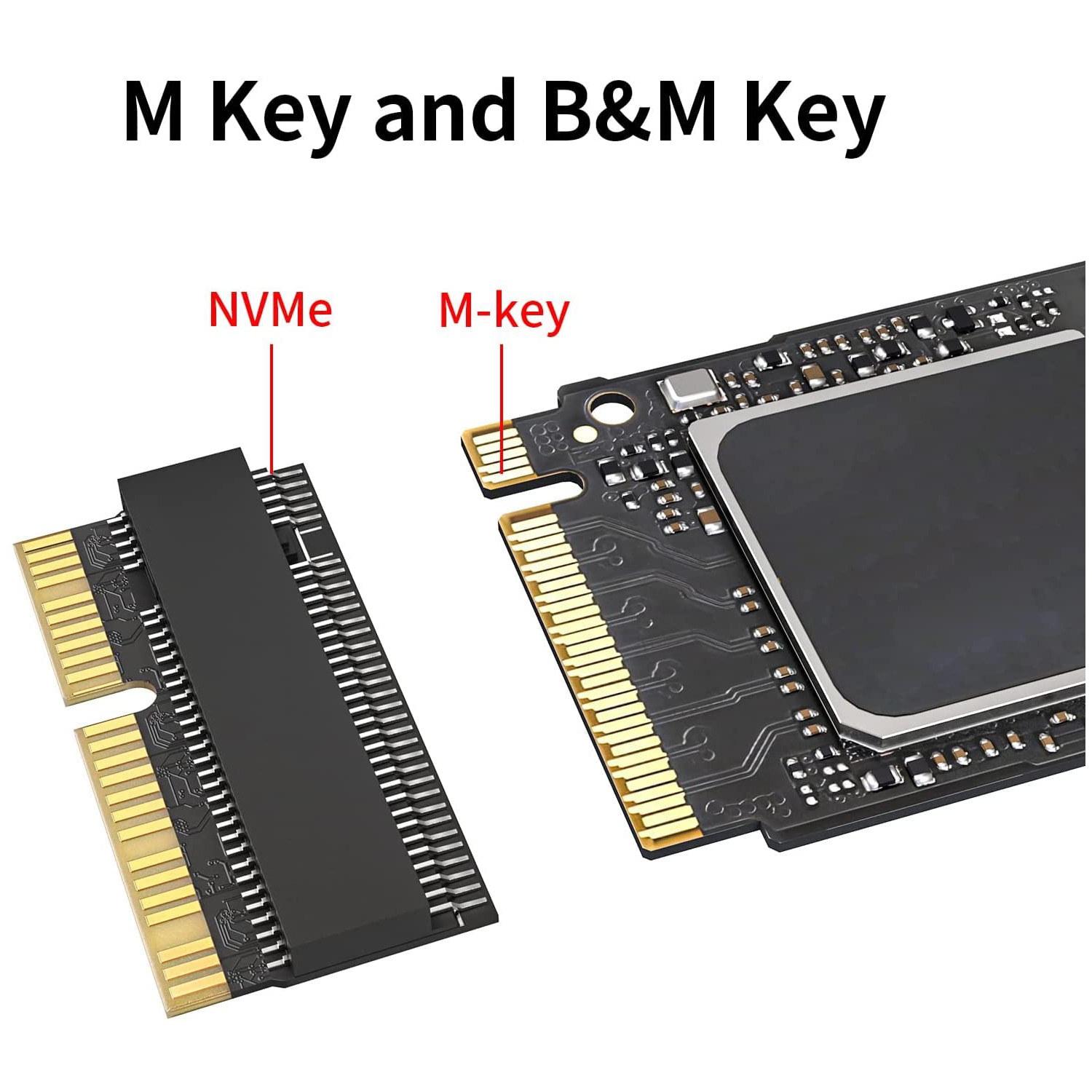 Adaptateur M.2 de conversion SSD NVME de Laptoking, M.2 12 + 16 broches, carte de conversion SSD M.2 de clé M. NFF pour MacBook Air Pro Retina moyen