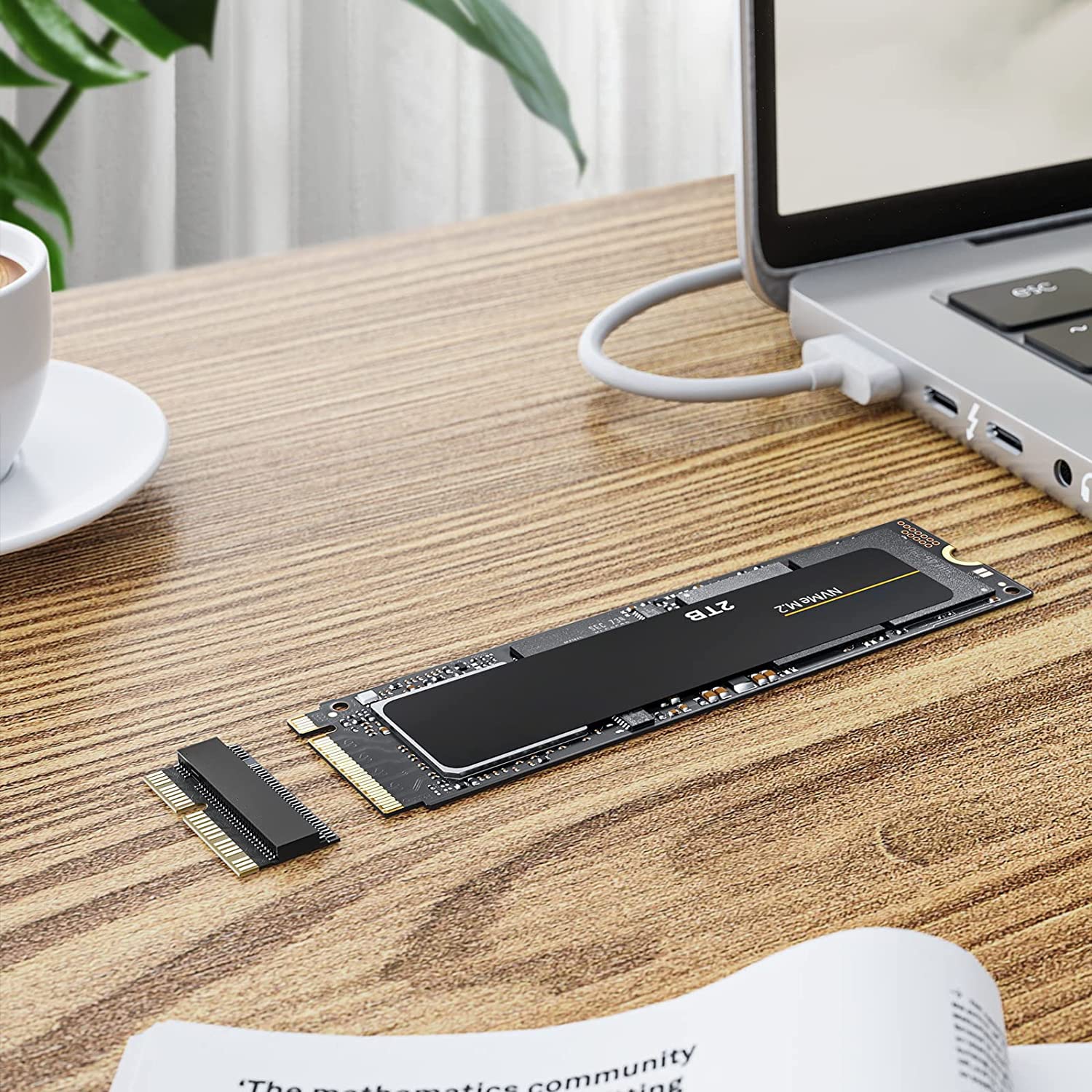 Adaptateur M.2 de conversion SSD NVME de Laptoking, M.2 12 + 16 broches, carte de conversion SSD M.2 de clé M. NFF pour MacBook Air Pro Retina moyen