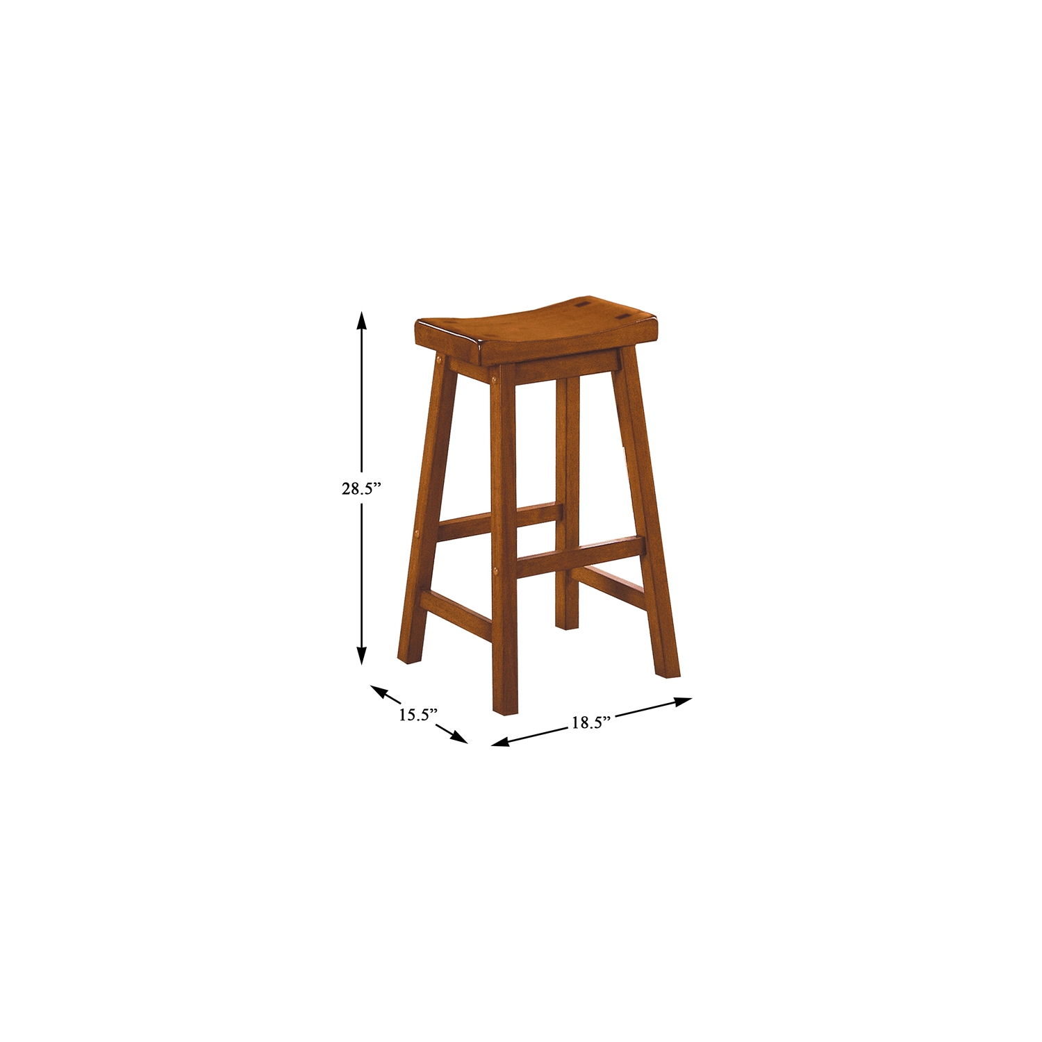 Lexicon Saddleback 29" Solid Wood Bar Stool in Oak