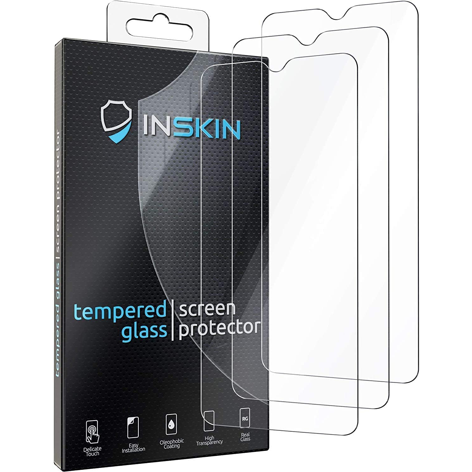 Inskin Tempered Glass Screen Protector for TCL 30 XE 5G 2022 6.52 inch - 3-Pack, HD Clear, Case-Friendly, 9H Hardness