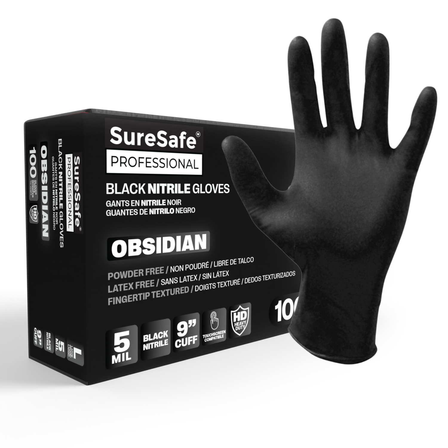 SureSafe Obsidian Black 100/Box