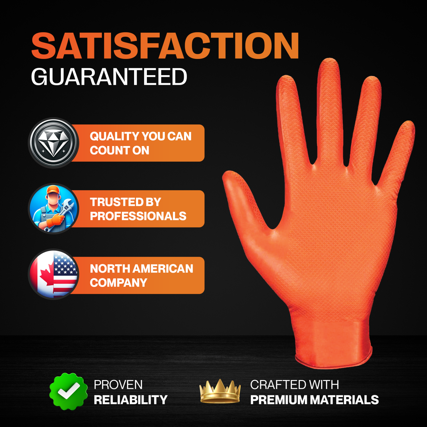 SureSafe Nitrile Diamond Grip Heavy Duty 8MIL 100/Box