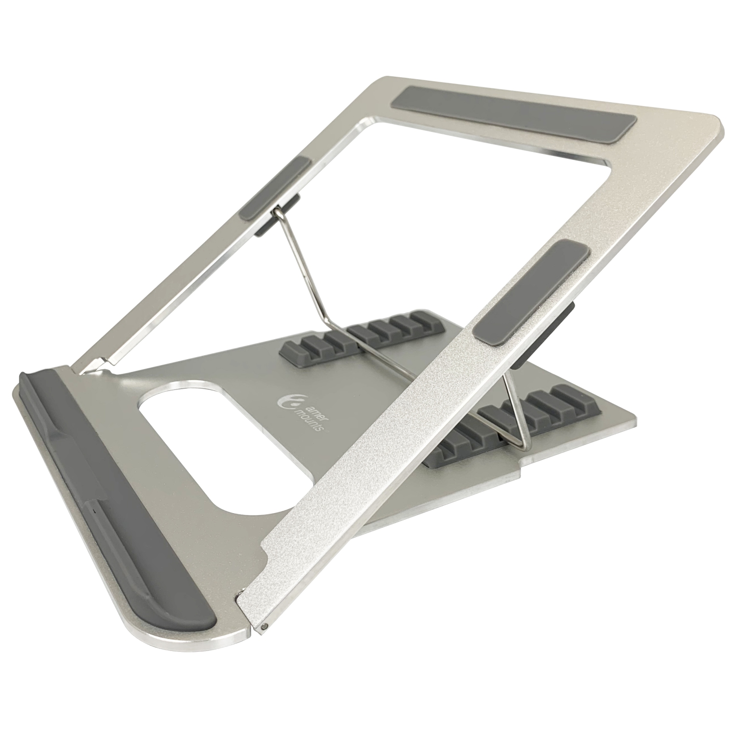 Amer Mounts Aluminum Laptop Stand, Ergonomic Detachable Computer Stand, Riser Holder Notebook Tablet 11-15.6" Laptops AMRNS01