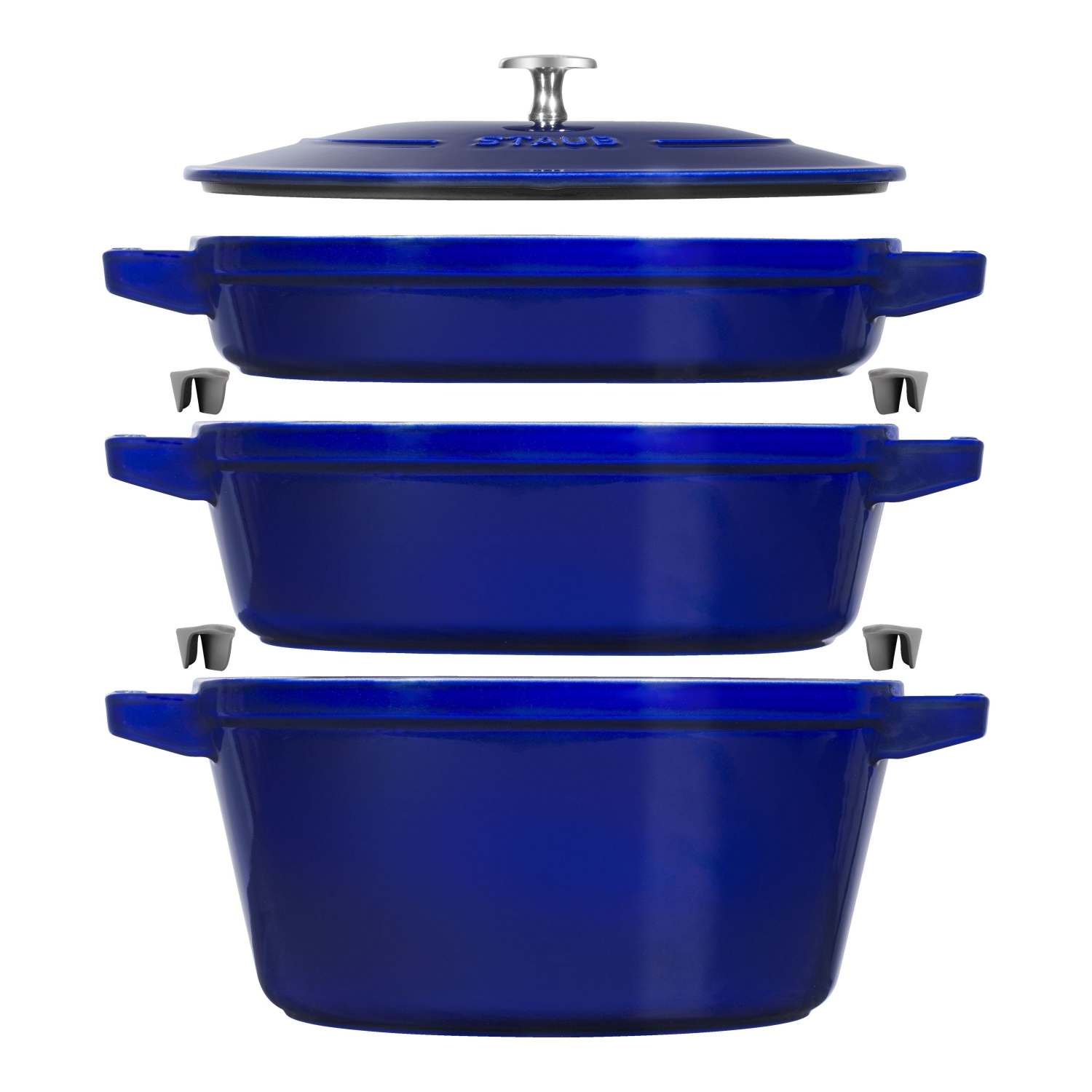 STAUB La Cocotte Stackable Set Large 4 Piece, Cast Iron