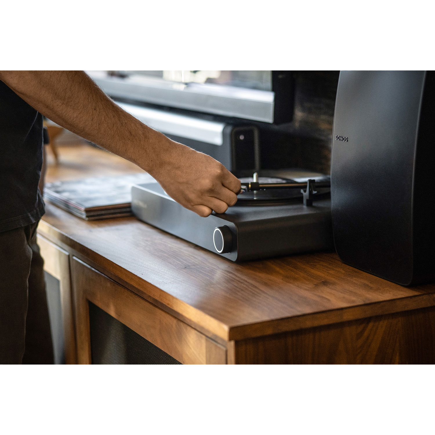 Tourne-disque à entraînement direct Stream Onyx de Victrola - Fonctionne avec Sonos - Noir