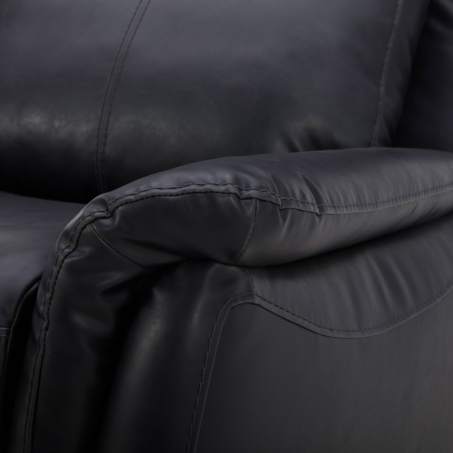 Fauteuil inclinable électrique en similicuir - Noir