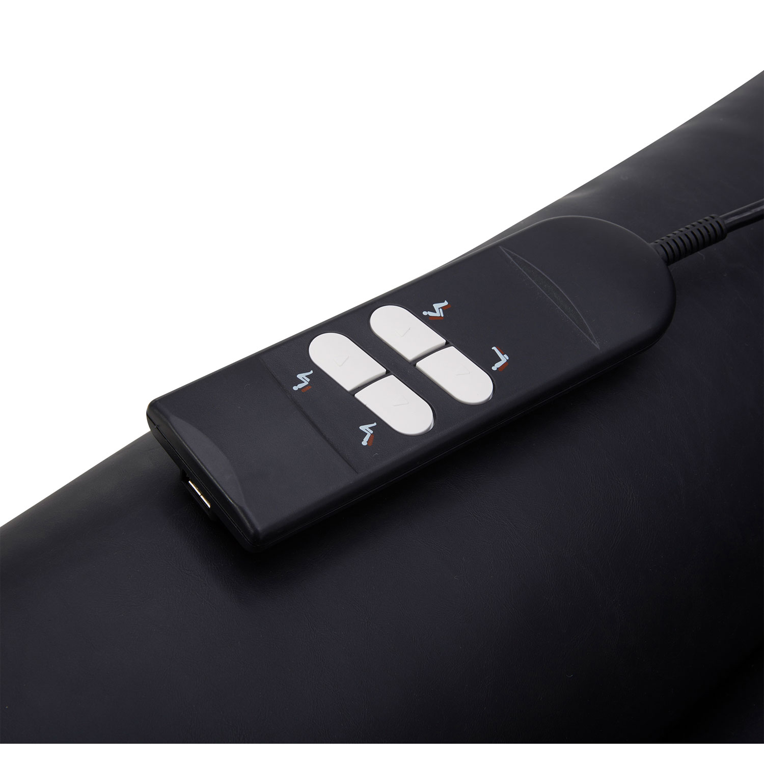 Fauteuil inclinable électrique en similicuir - Noir