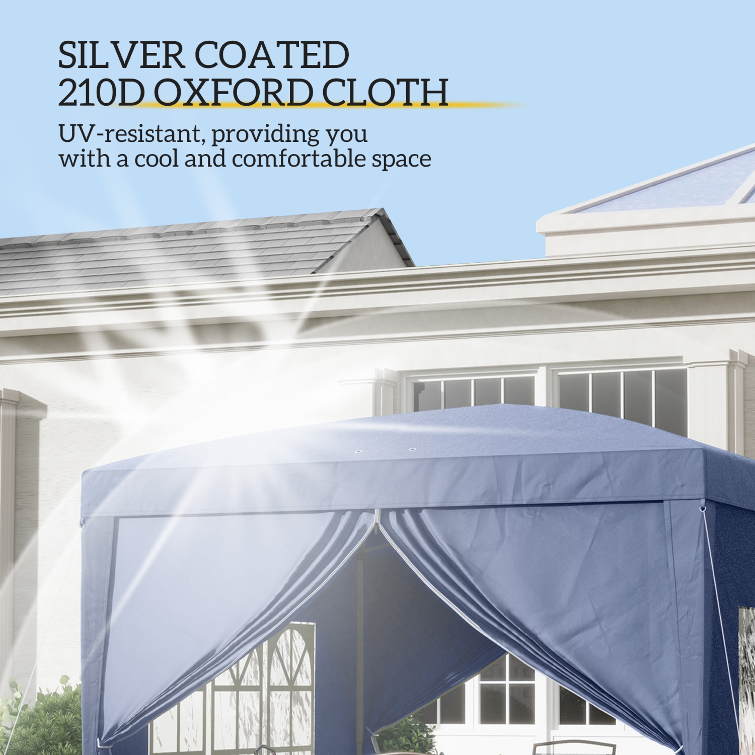 Outsunny 10'x10' Outdoor Pop Up Party Tent Gazebo Canopy with Carrying Bag