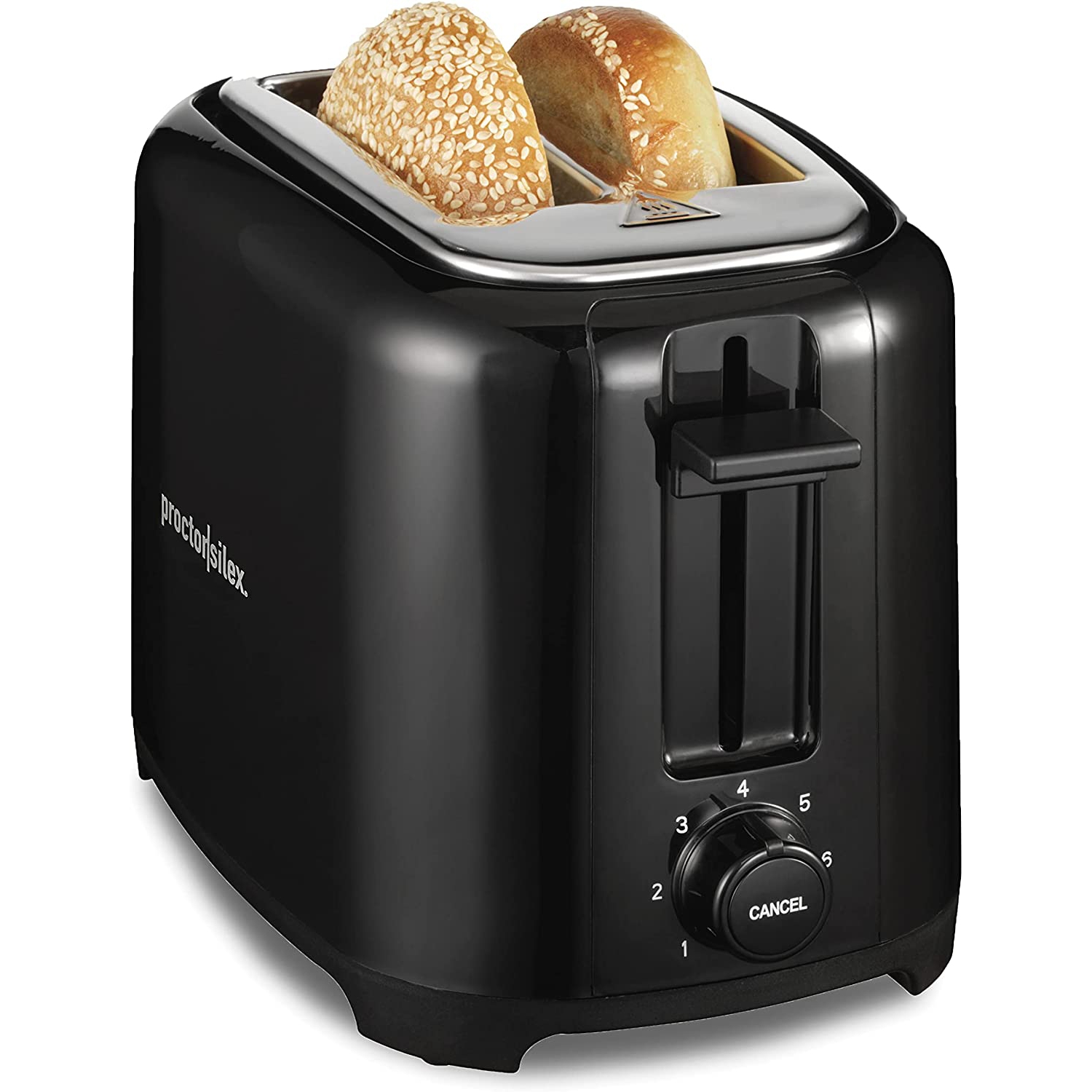 Proctor Silex 22215PS 2-Slice Extra-Wide Slot Toaster with Cool Wall, Shade Selector, Toast Boost, Auto Shut-Off and Cancel Button, Black,