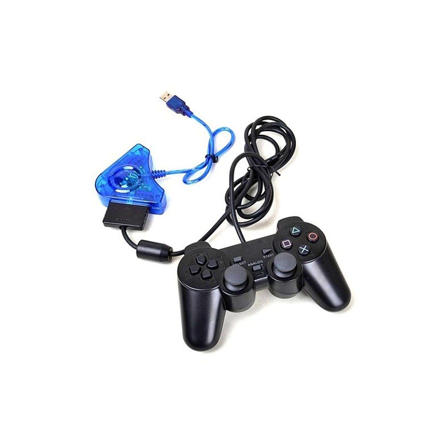 Super manette USB Joypad Dual PS1 PS2 PlayStation vers PC Game Controller Converter Conector Adaptateur
