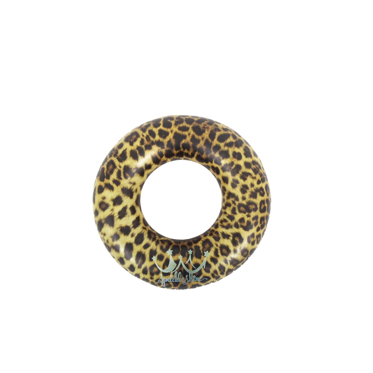 Inflatable Leopard Print Swimming Pool Inner Tube - 35"