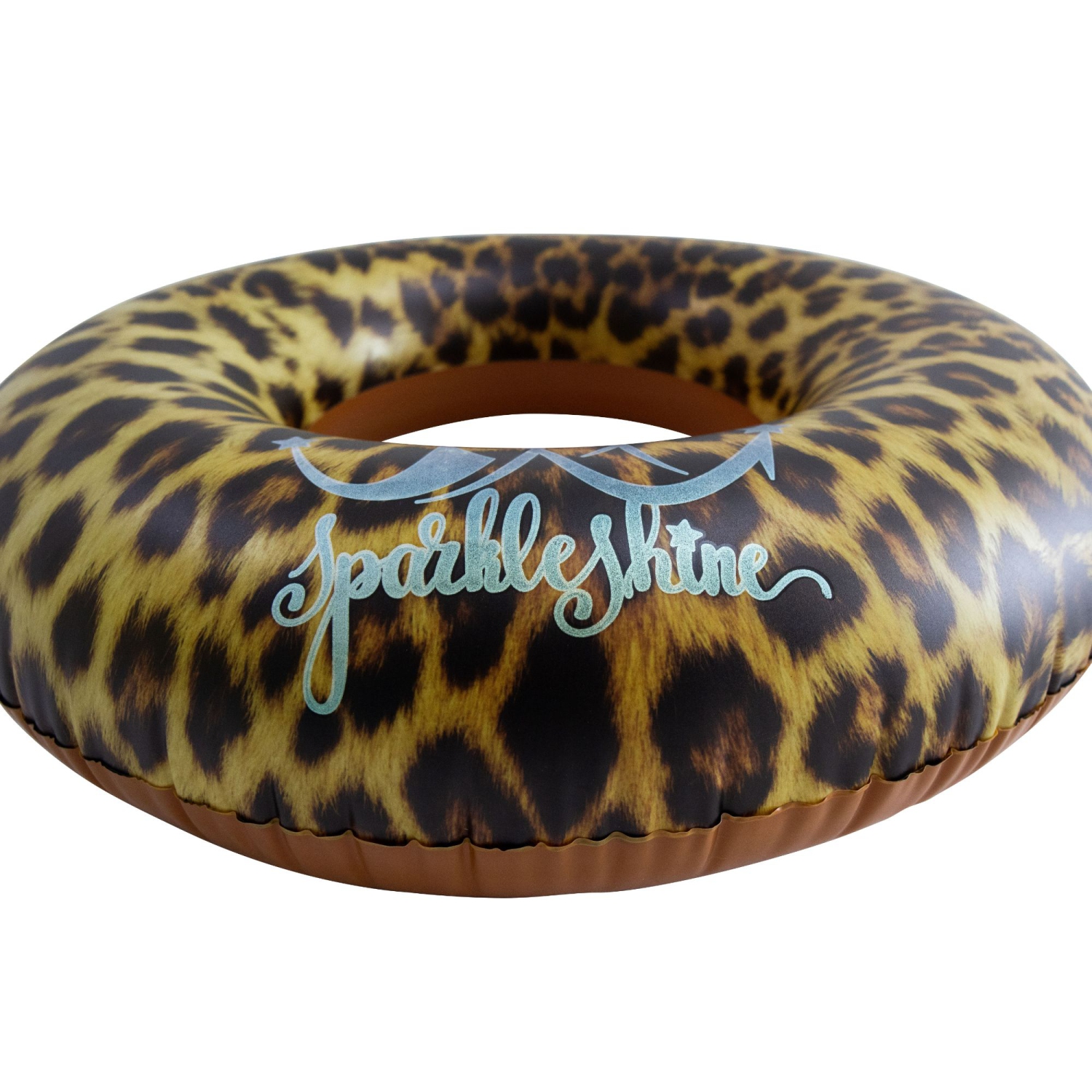Inflatable Leopard Print Swimming Pool Inner Tube - 35"