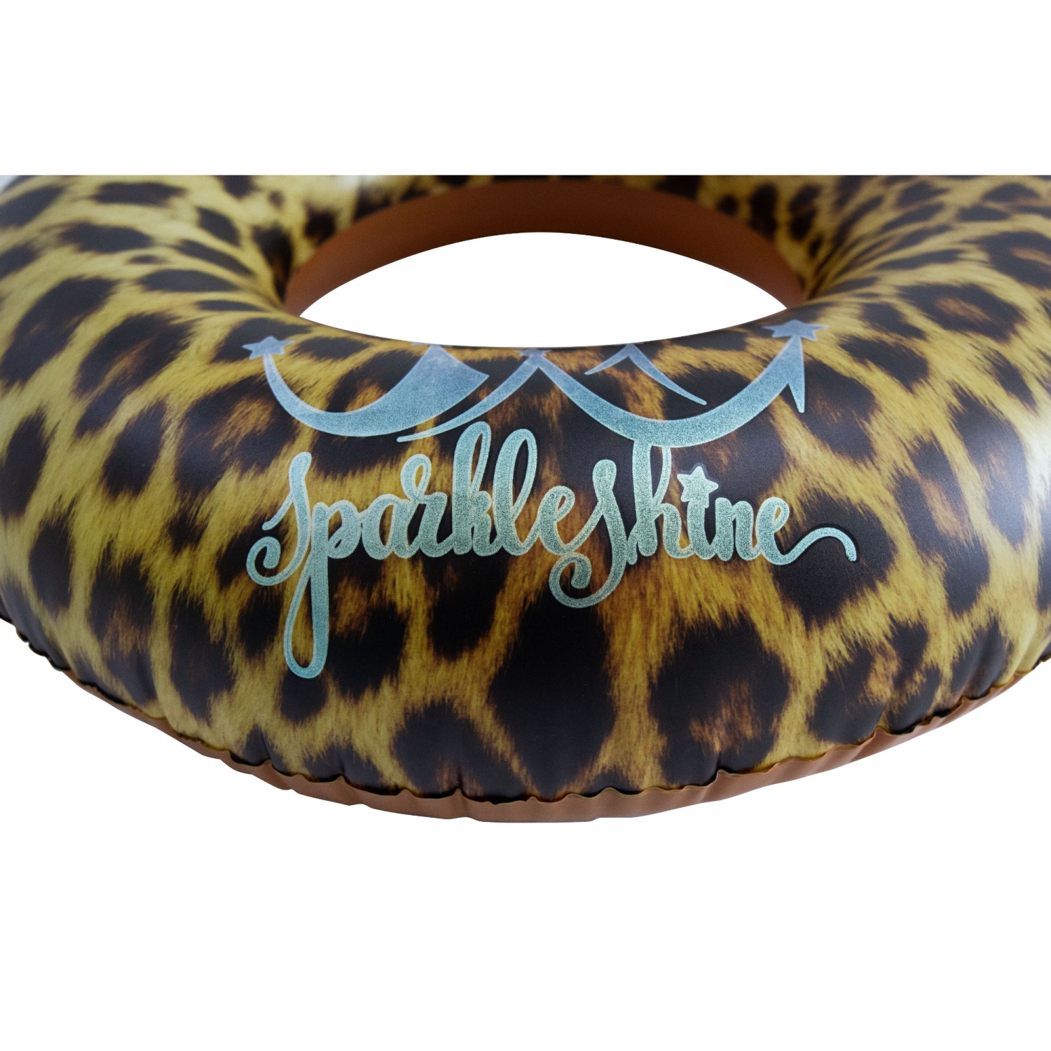 Inflatable Leopard Print Swimming Pool Inner Tube - 35"
