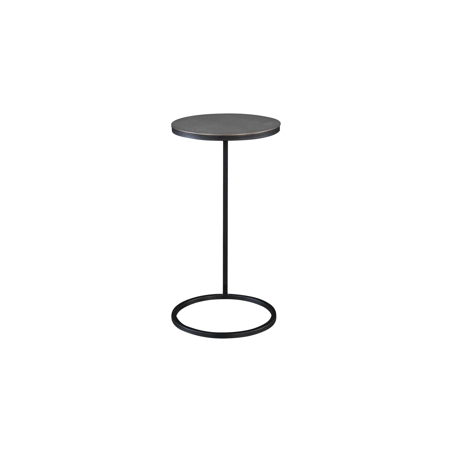 Uttermost Brunei Contemporary Metal and Aluminum Accent Table in Black/Silver