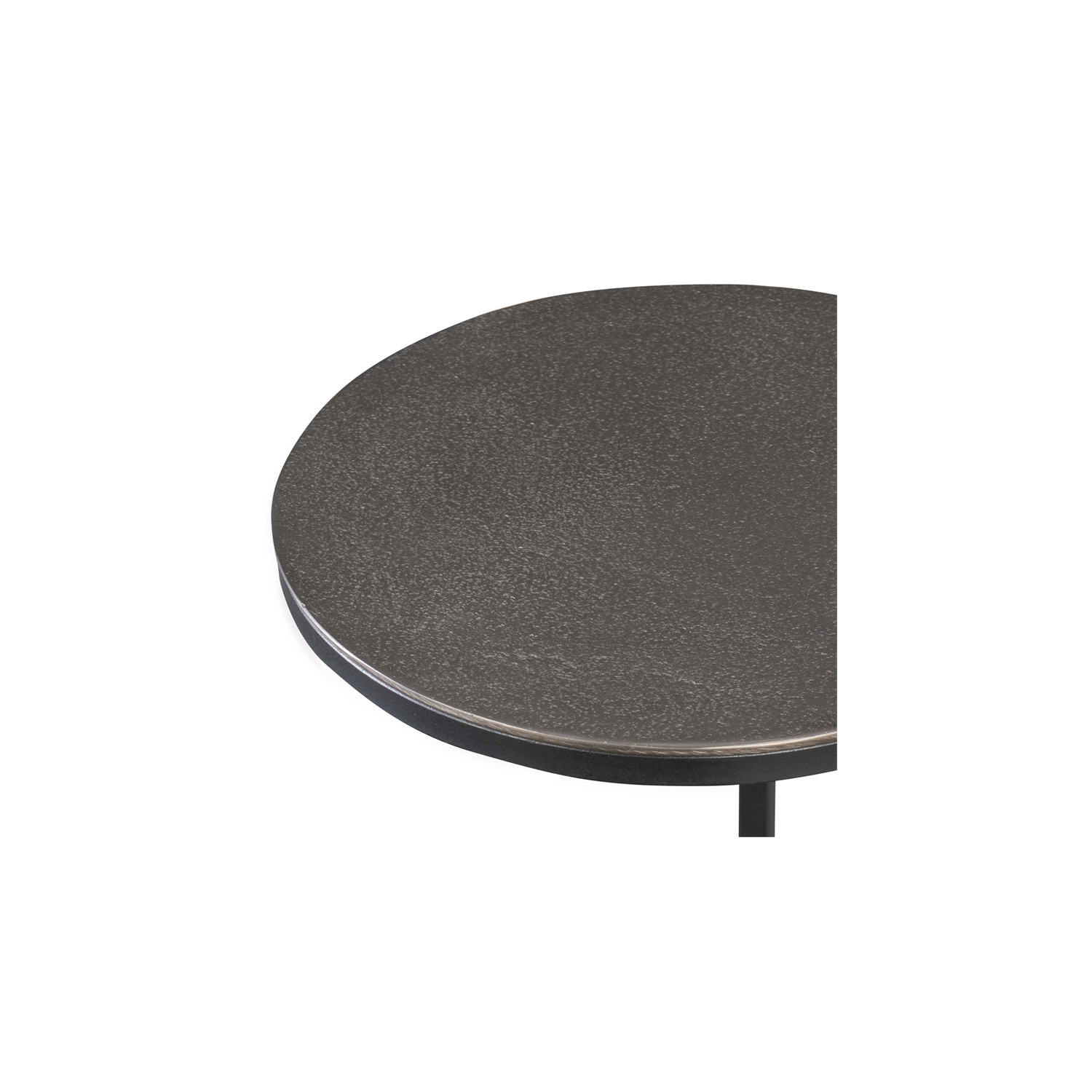 Uttermost Brunei Contemporary Metal and Aluminum Accent Table in Black/Silver