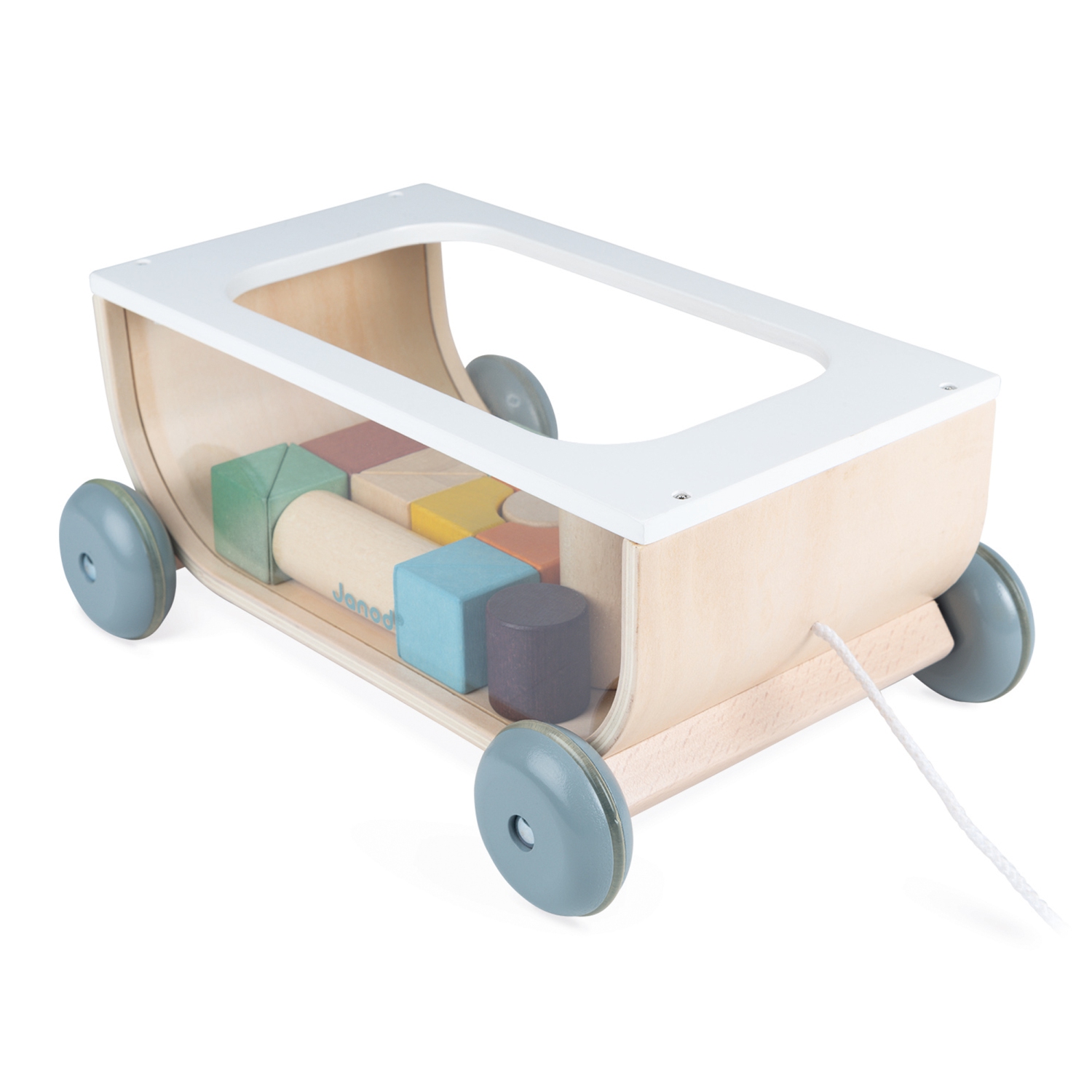 Janod - Sweet Cocoon - Cart With Blocks