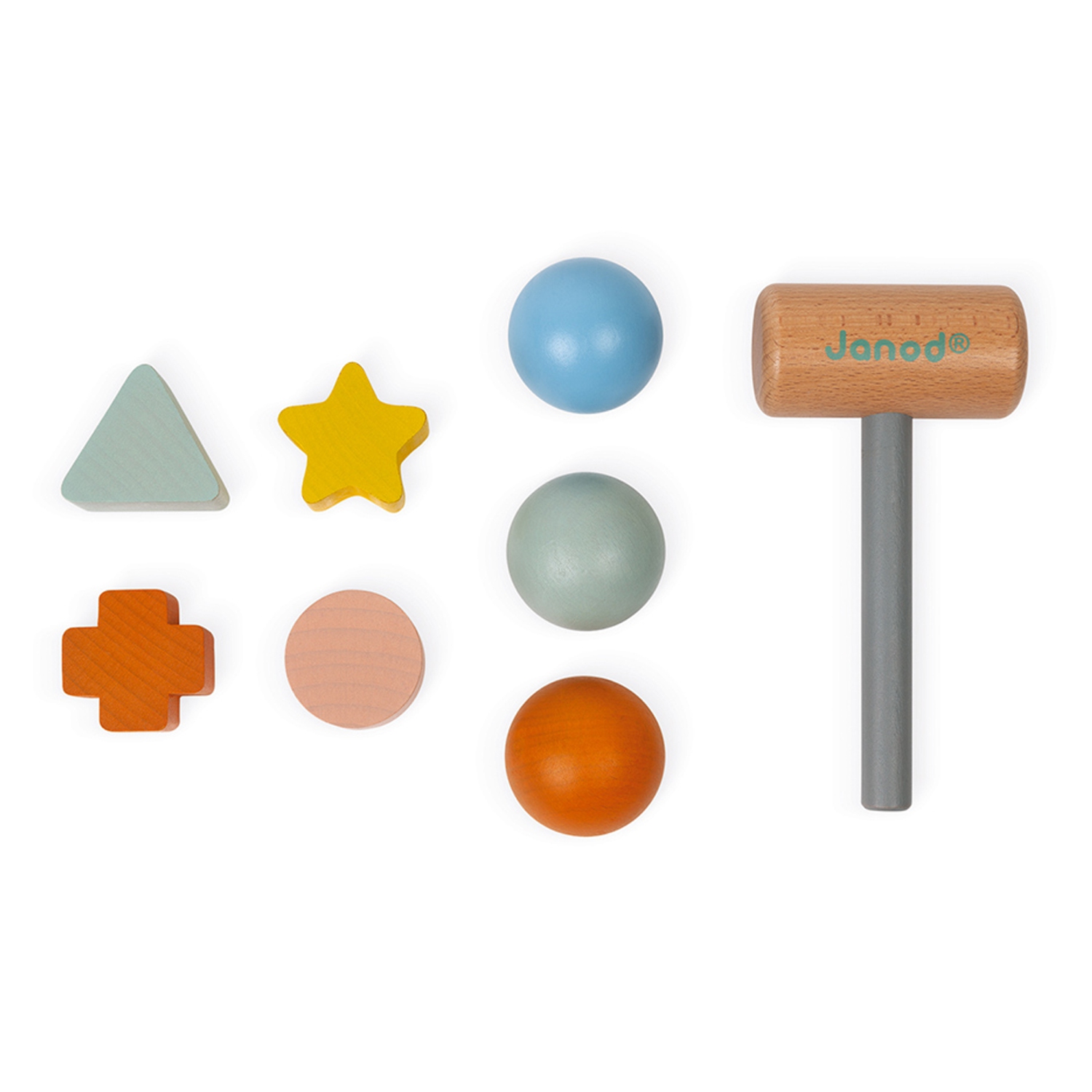 Janod - Sweet Cocoon - Tap Tap And Shape Sorter