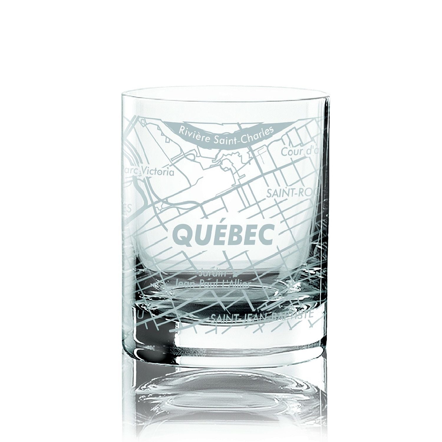 Cuisivin - Quebec City Map Whisky Glass