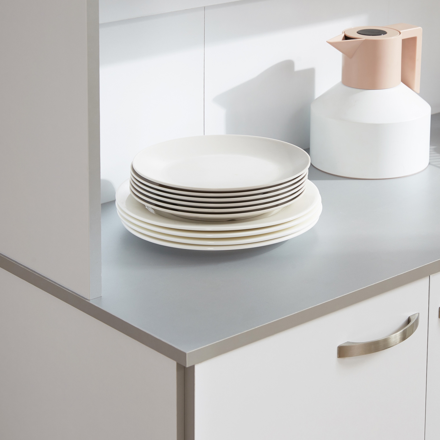 HOMCOM 71" Kitchen Buffet Cabinet with Hutch, Freestanding Kitchen Pantry Cabinet with Microwave Stand, Coffee Bar with Doors, Adjustable Shelves,