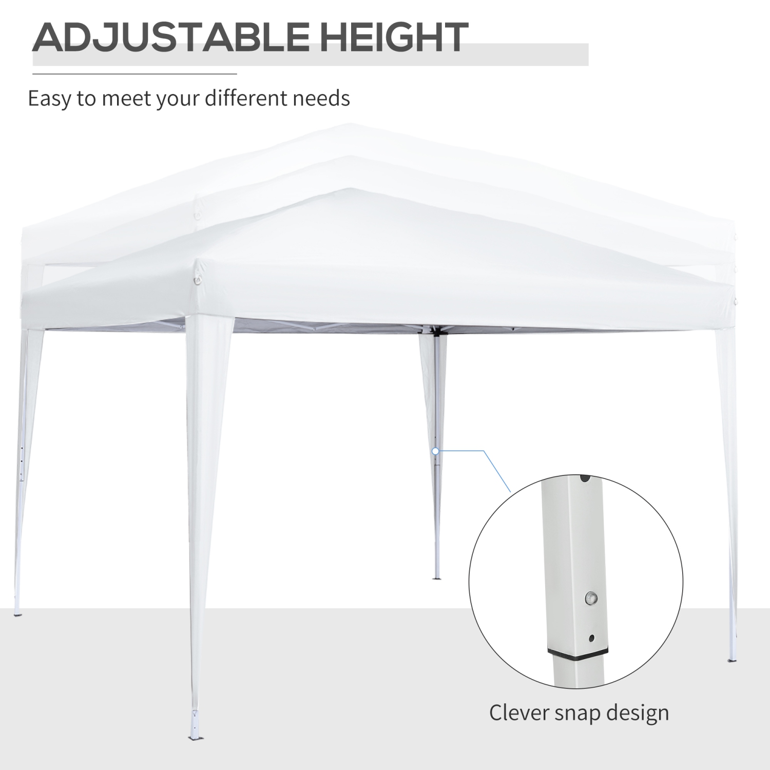 Outsunny 10'x10' Outdoor Pop Up Party Tent Gazebo Canopy with Carrying Bag