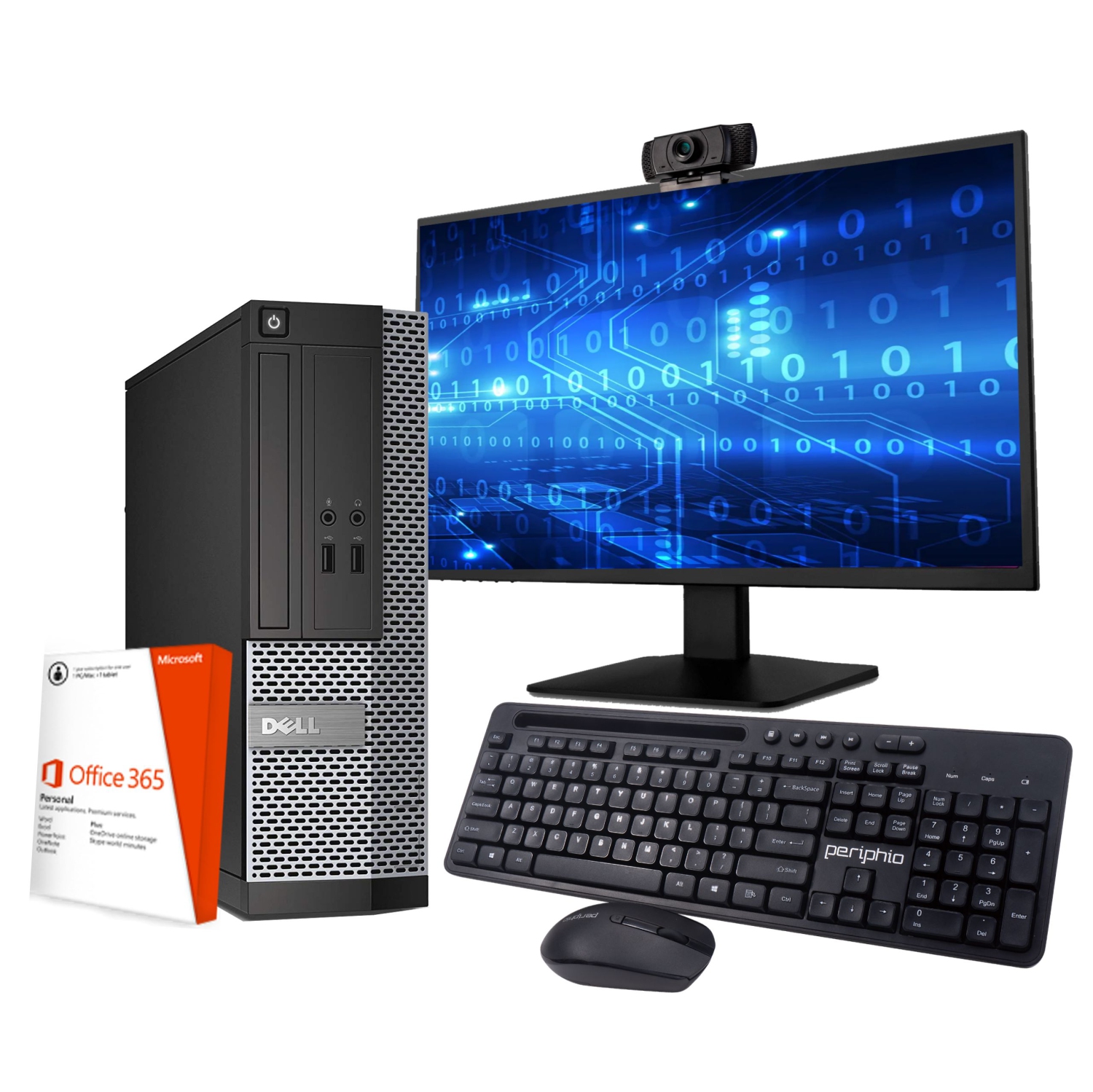 Refurbished(Good)-Dell Optiplex 3020 Desktop Computer | Quad Core Intel i5 (3.2) | 16GB DDR3 RAM | 500GB SSD | Windows 10 Professional | 22in LCD Monitor| Office 365