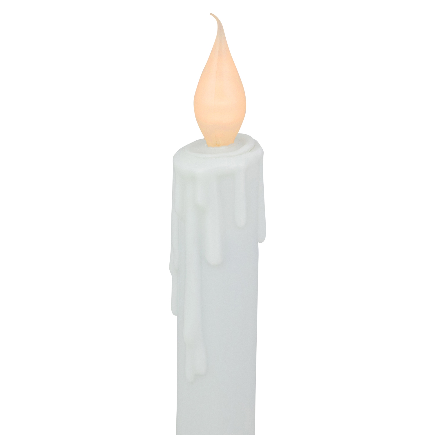 Bougie de fenêtre lumineuse avec base ovale de LED - 8 - Blanc et doré