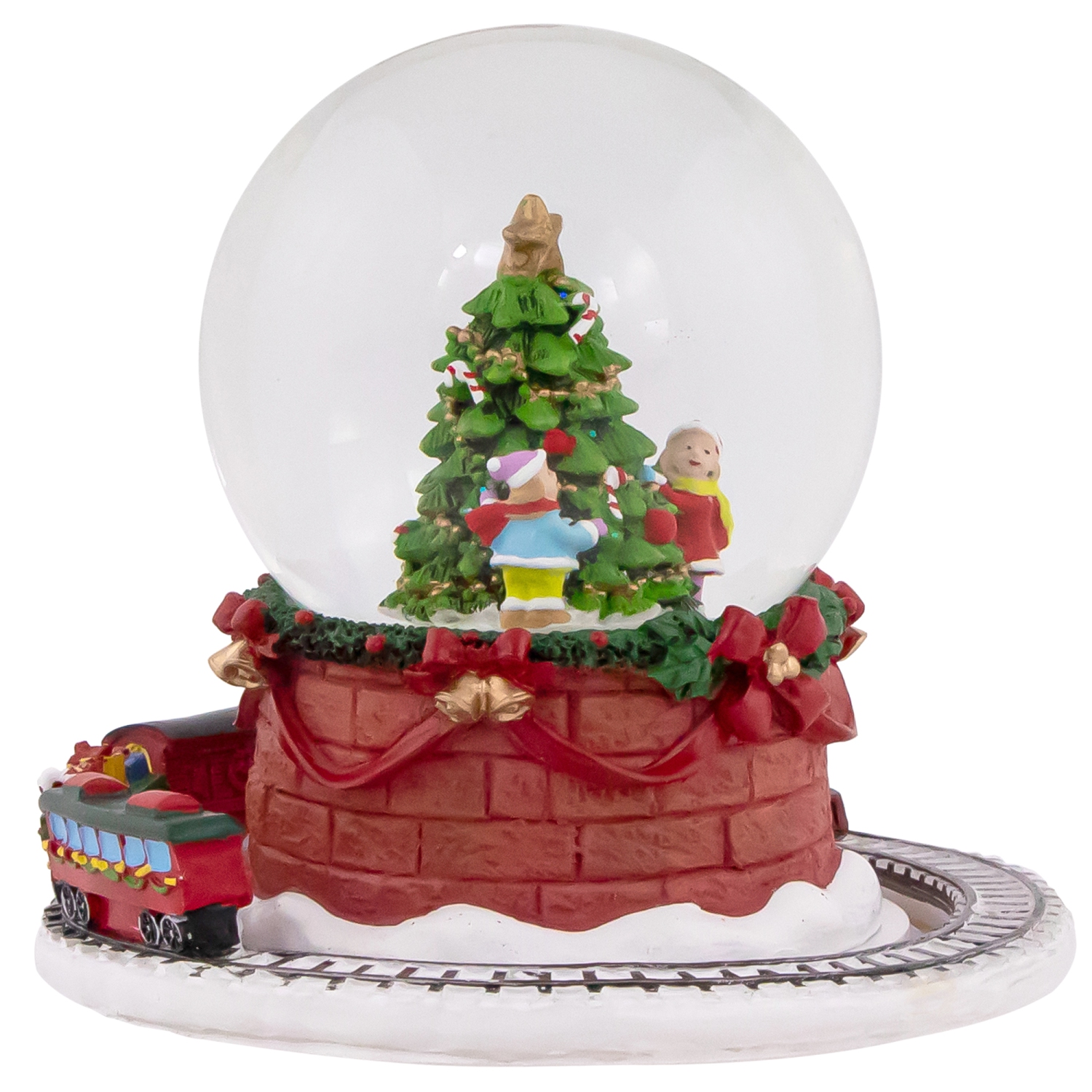 Christmas Tree with Revolving Train Musical Snow Globe - 6.5"