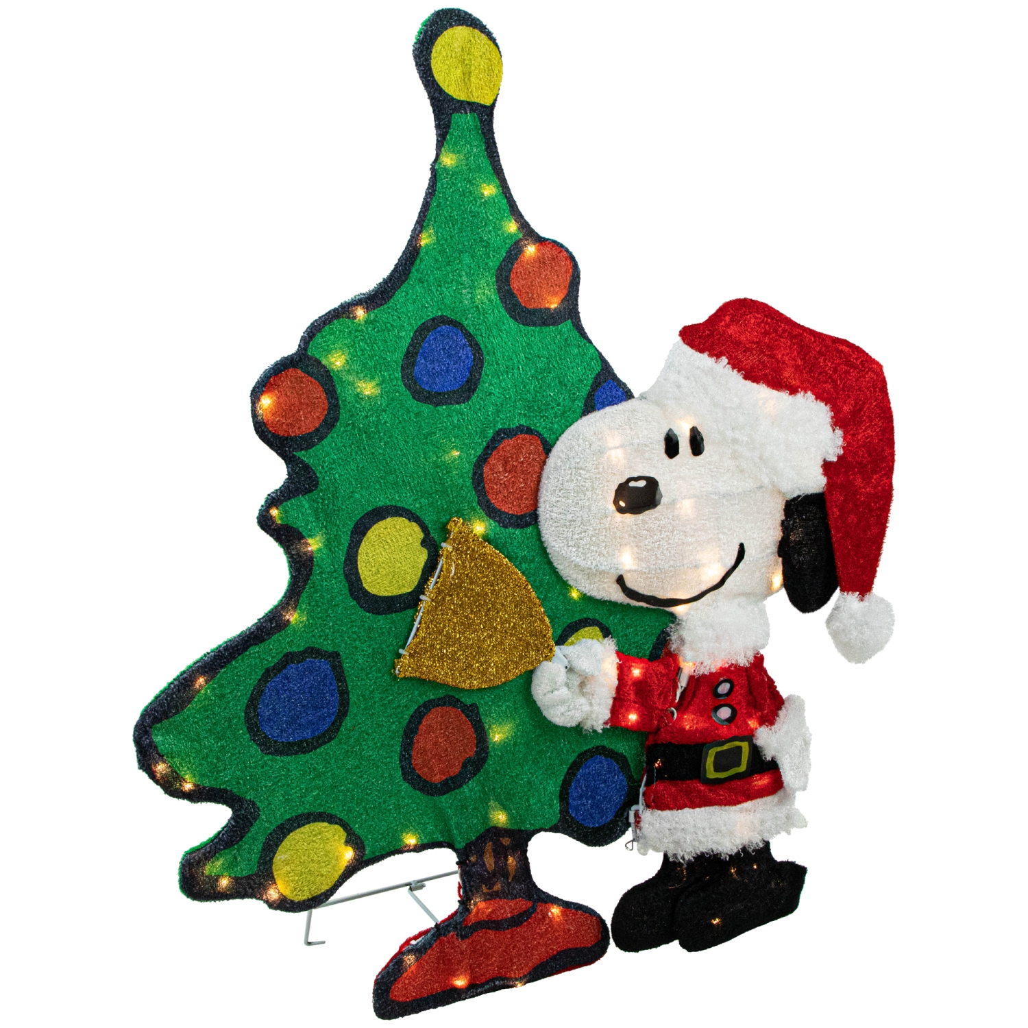 Arachides lumineuses à DEL Snoopy et décoration d'arbre de Noël pour l'extérieur - 32 po