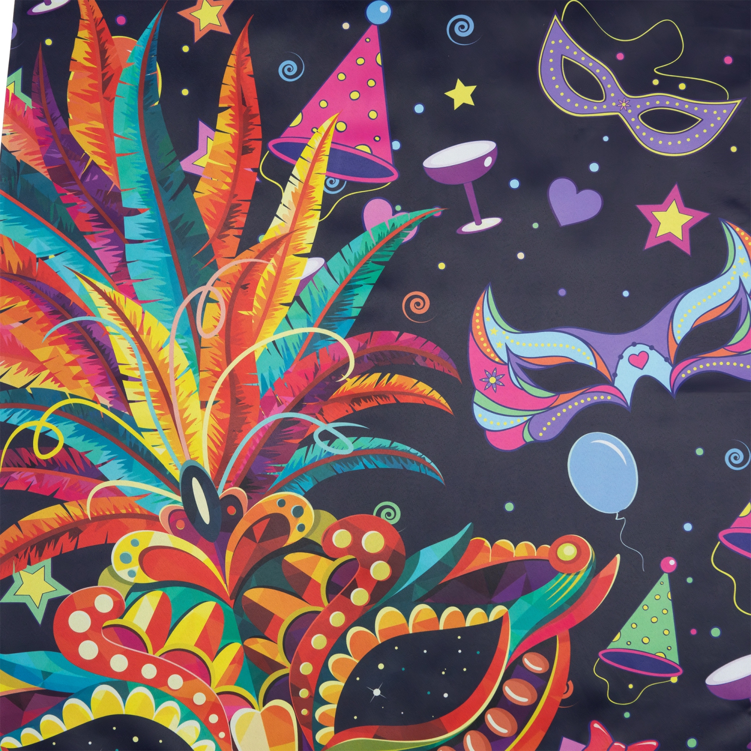 Feathered Carnival Mask "Mardi Gras" Outdoor Flag - 40" x 28"