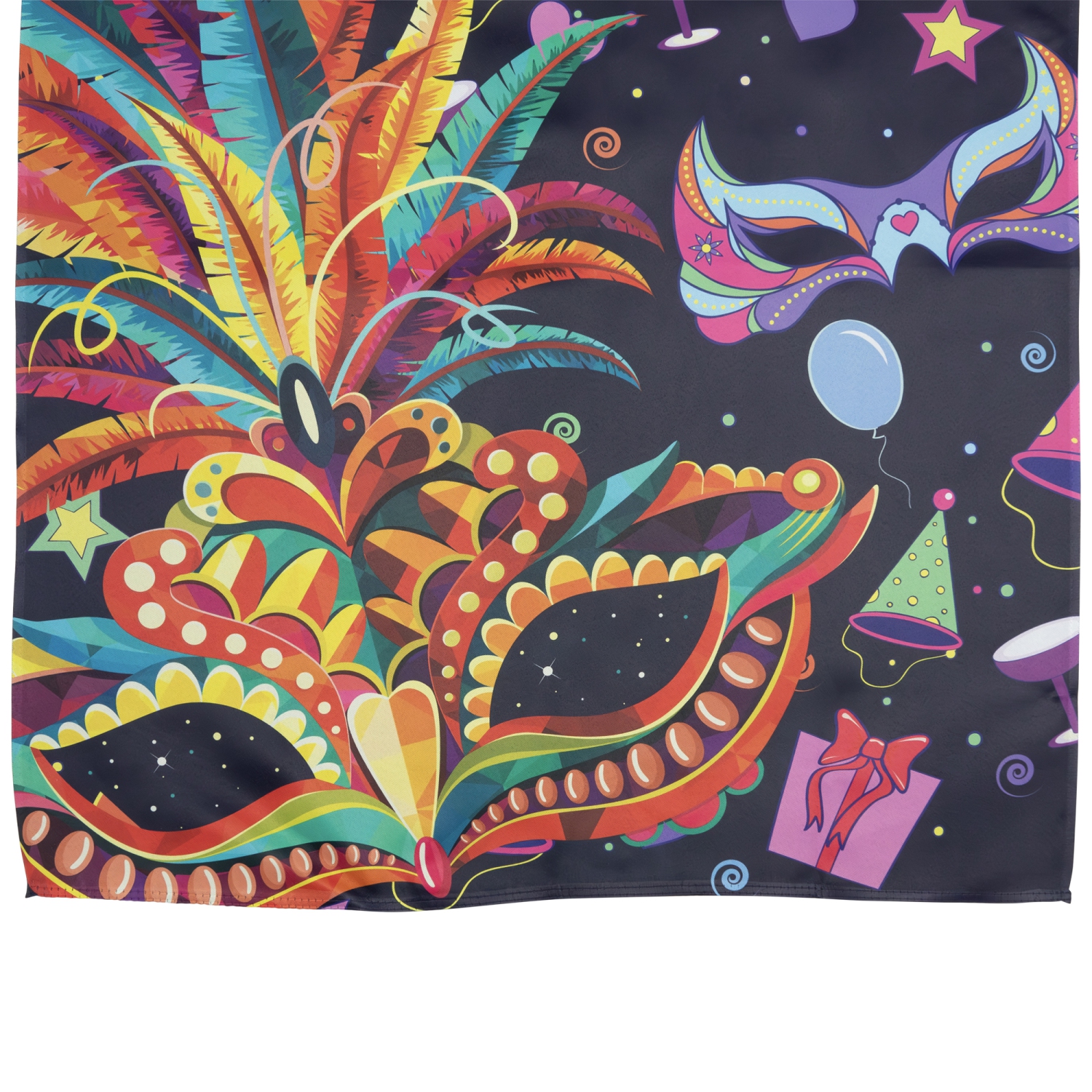 Feathered Carnival Mask "Mardi Gras" Outdoor Flag - 40" x 28"